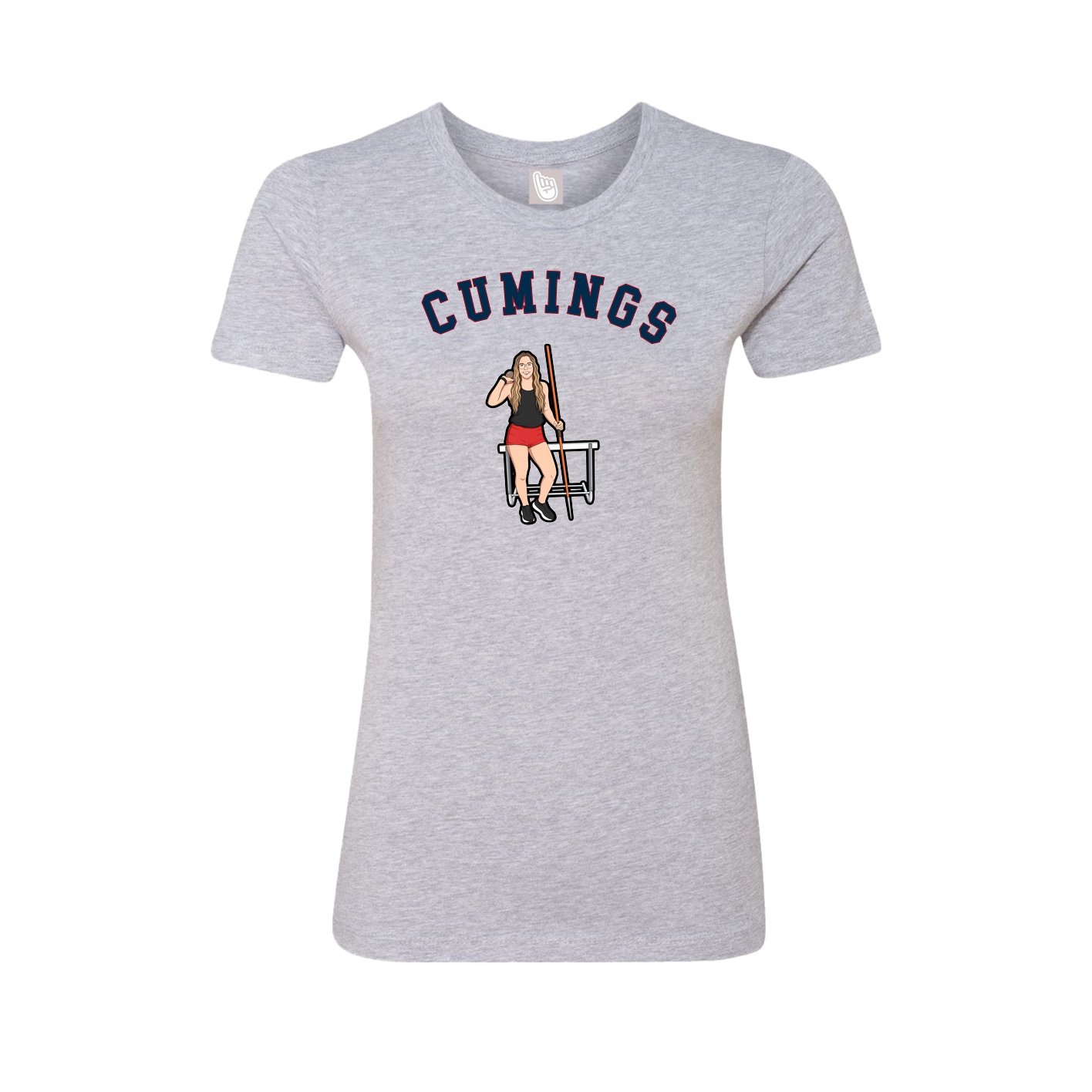 Fitted Women's Tee — Shirsey Arch in Grey