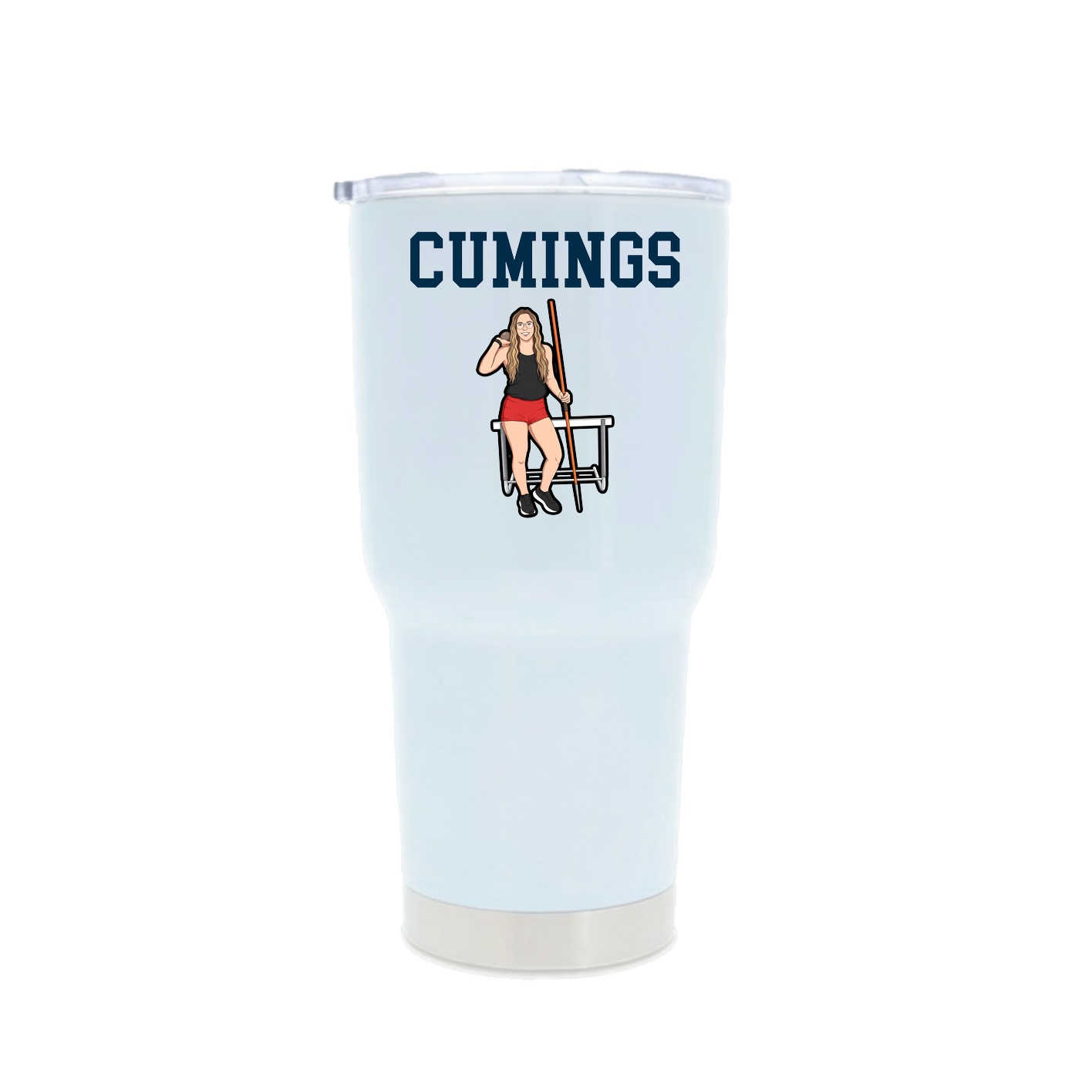 30oz Stainless Steel Tumbler — Shirsey in White