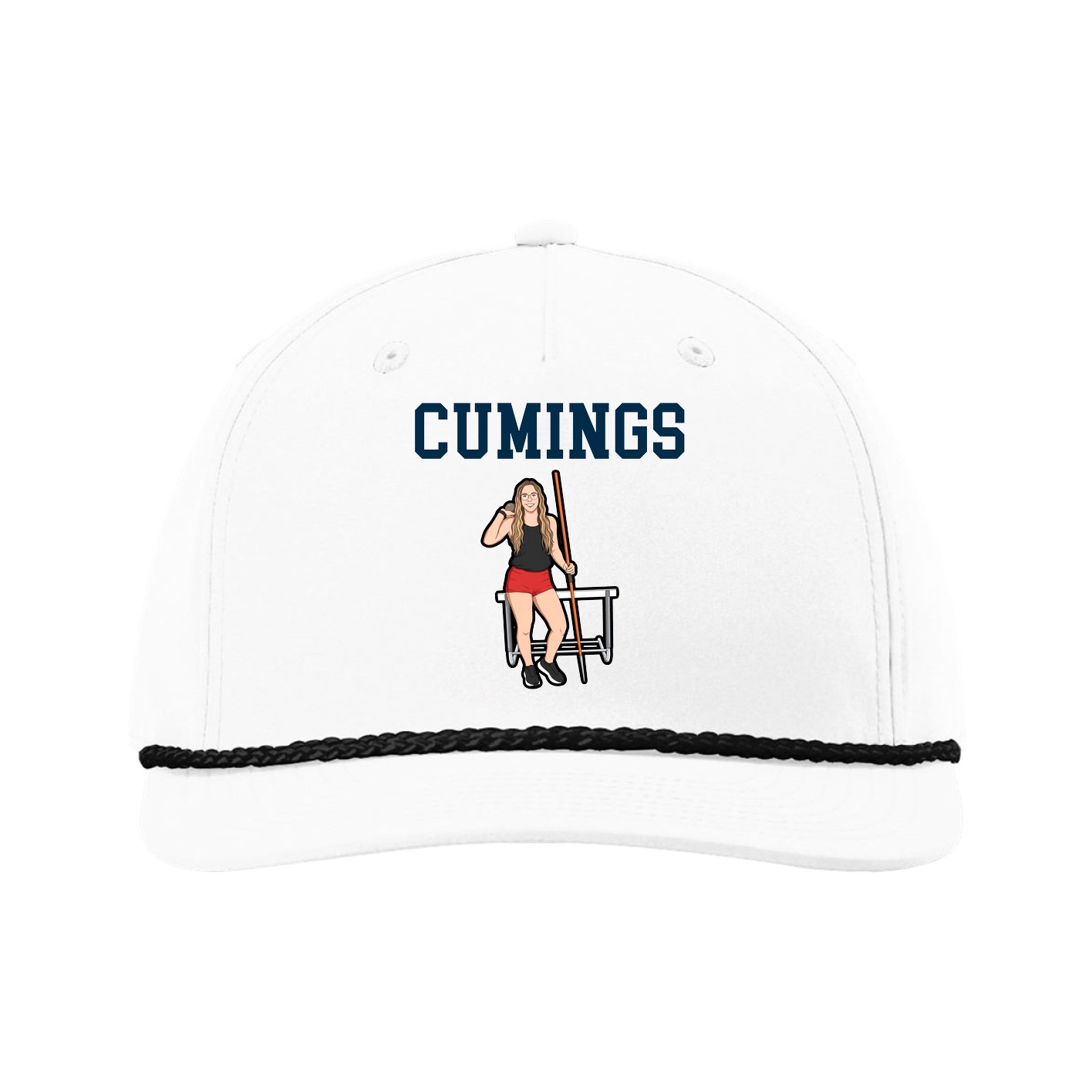 Five-Panel Classic Rope Cap — Shirsey in White