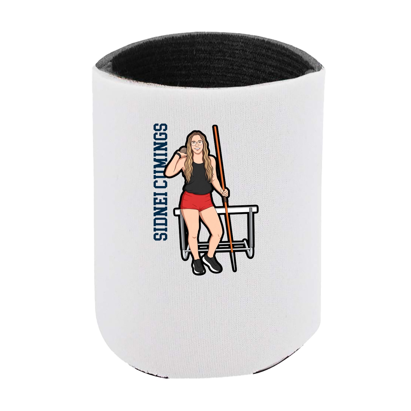 Can Holder — Name Vertical in White