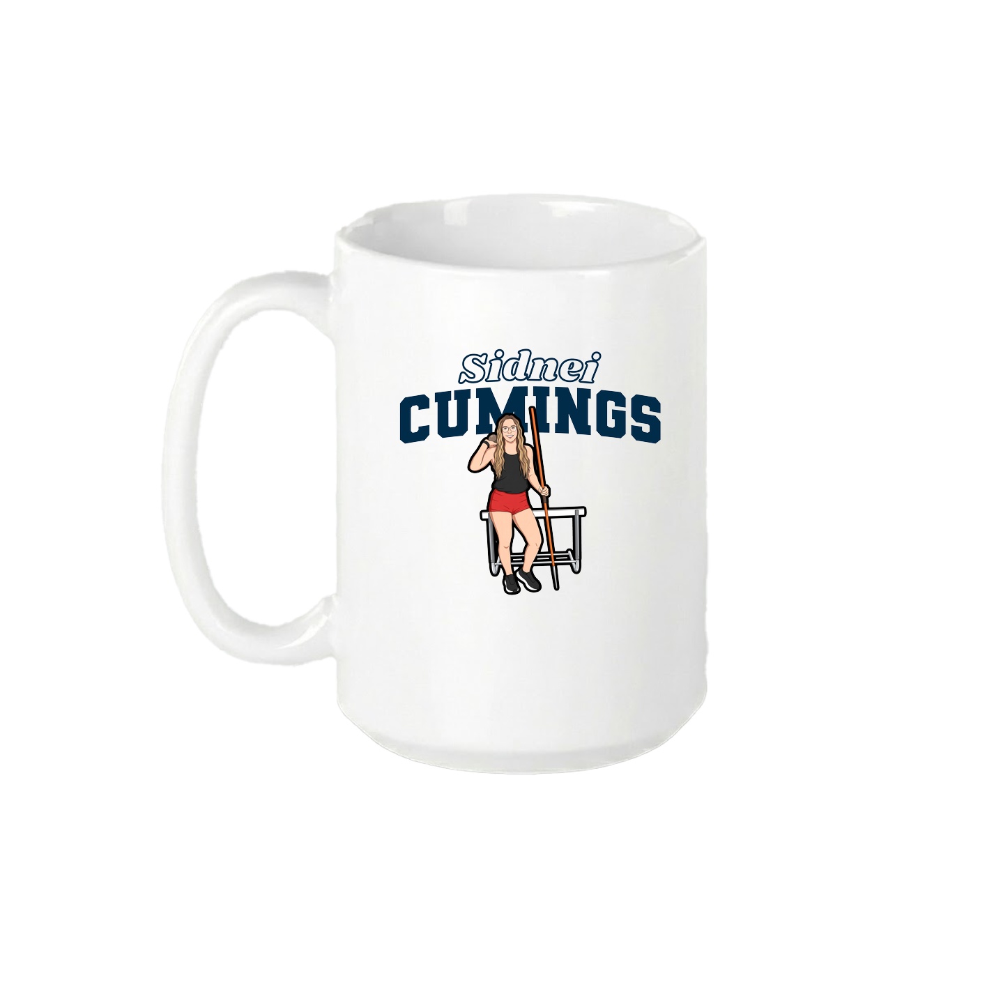 15oz Coffee Mug — Name Arch in White