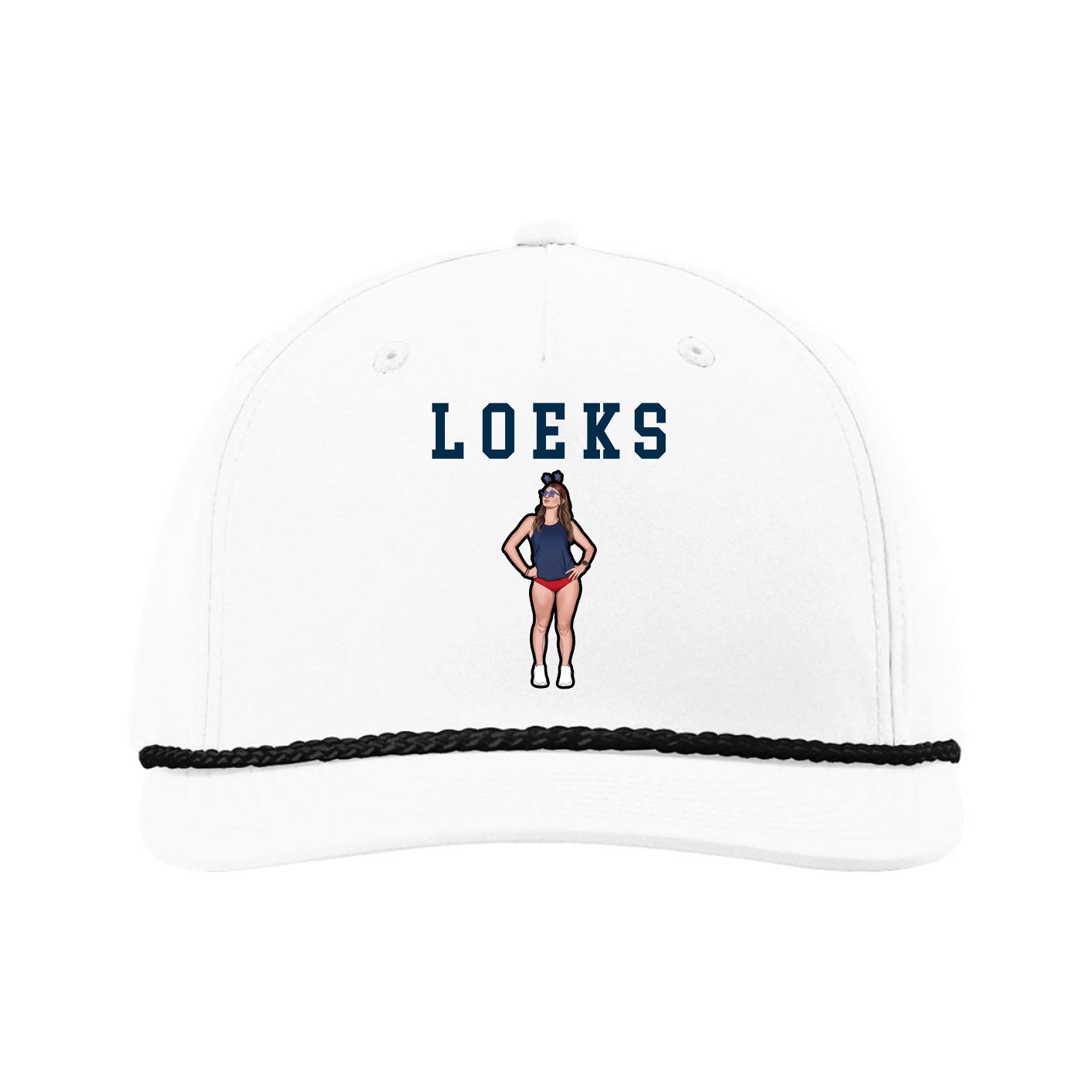 Five-Panel Classic Rope Cap — Shirsey in White