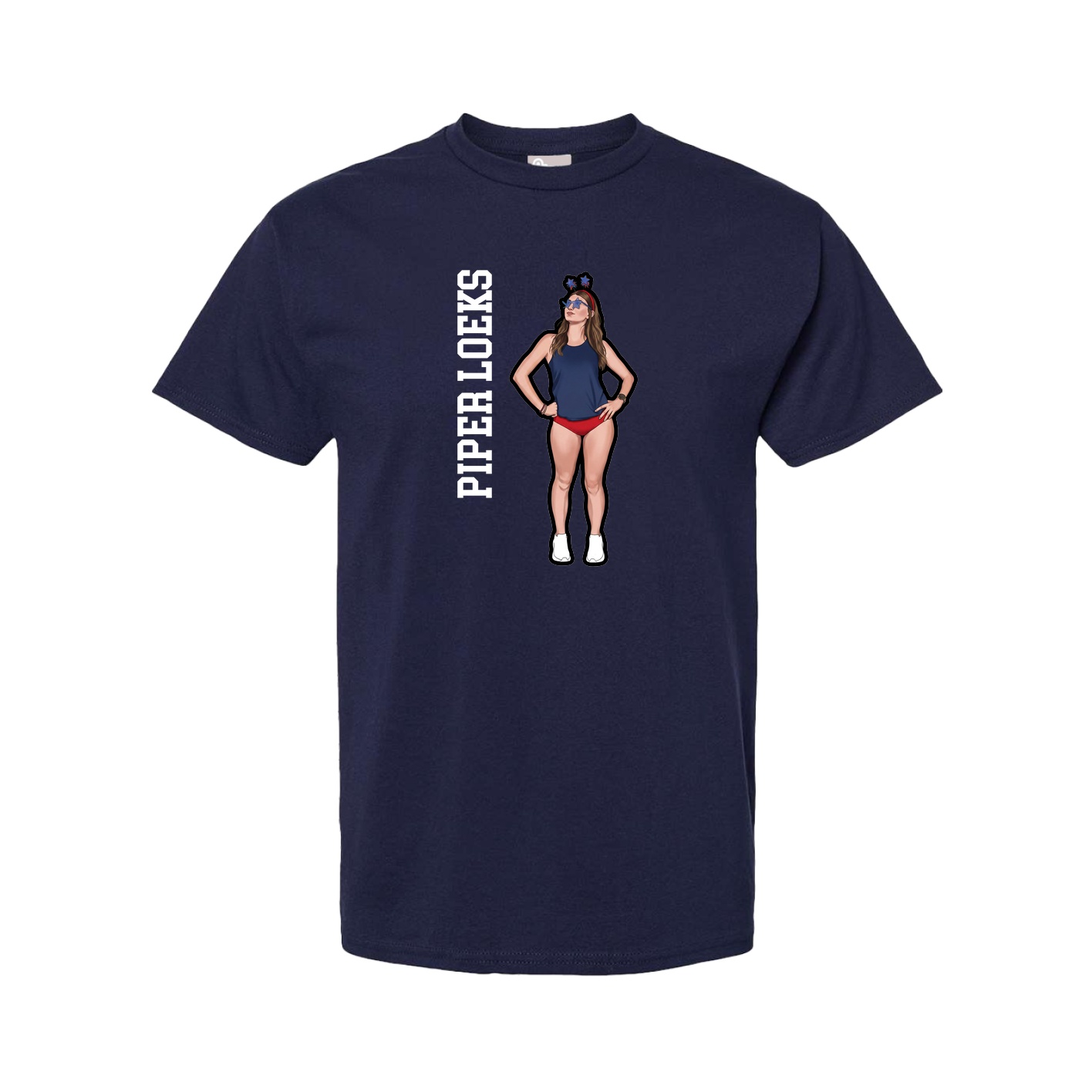 Youth Tee — Name Vertical in Navy