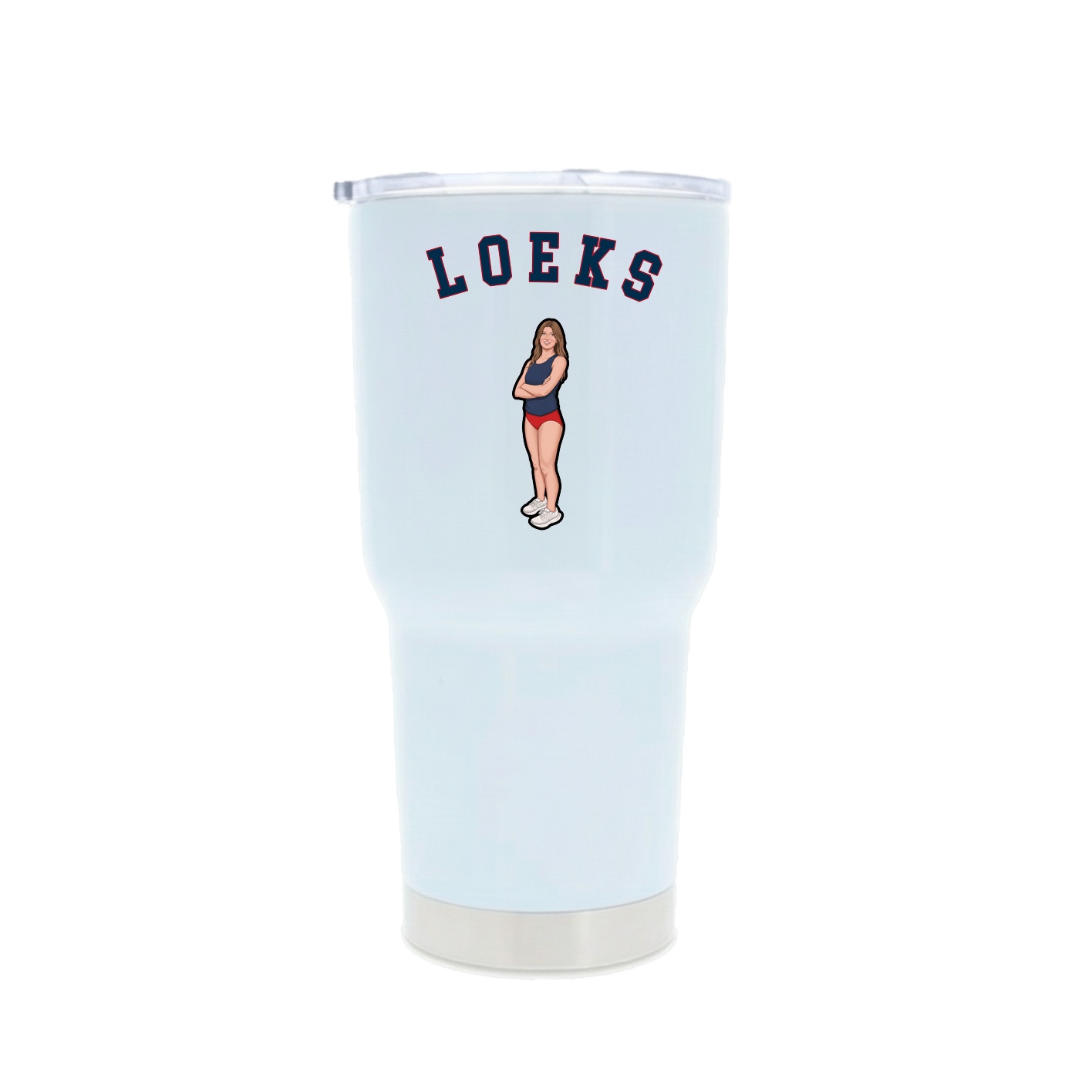 30oz Stainless Steel Tumbler — Shirsey Arch in White