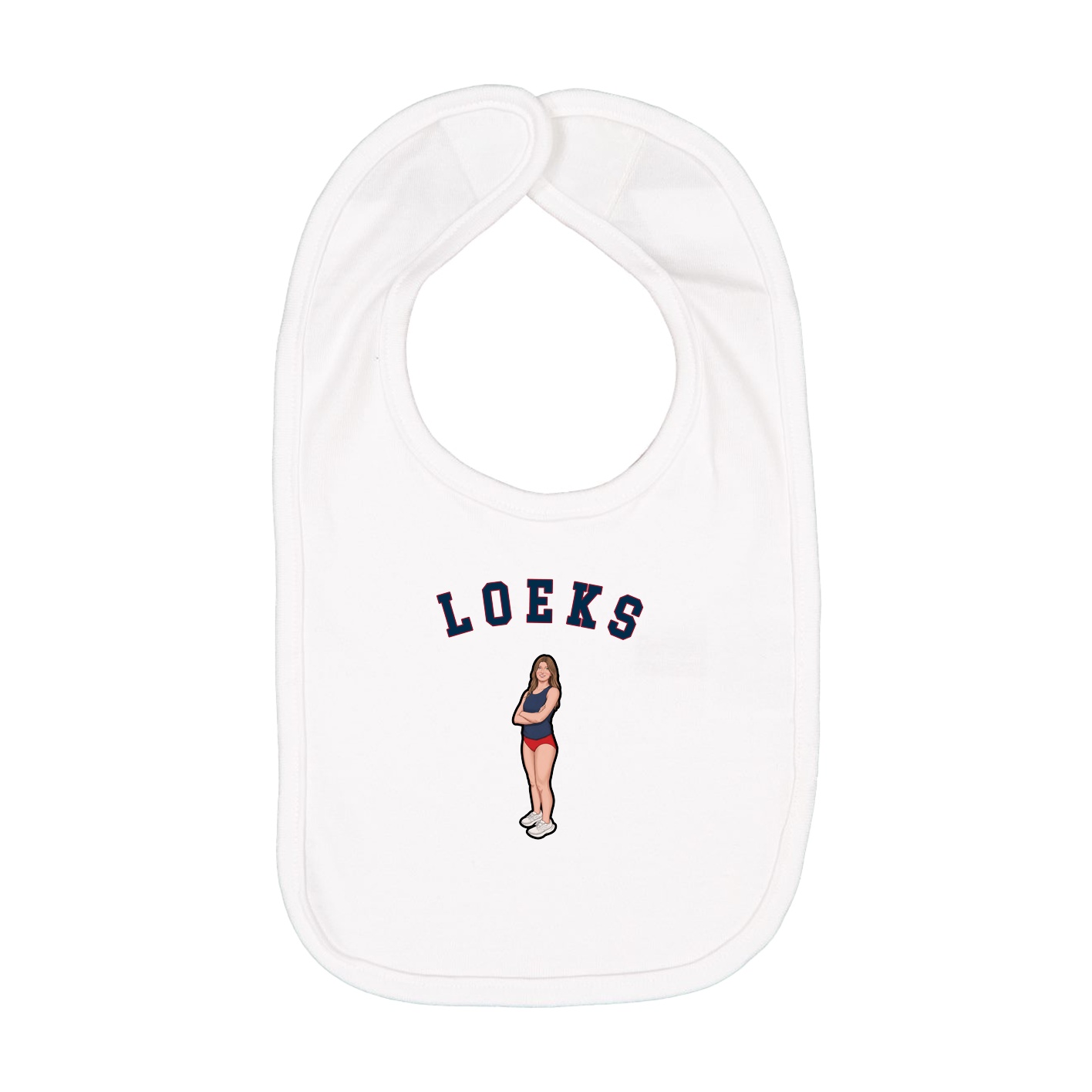 Infant Bib — Shirsey Arch in White