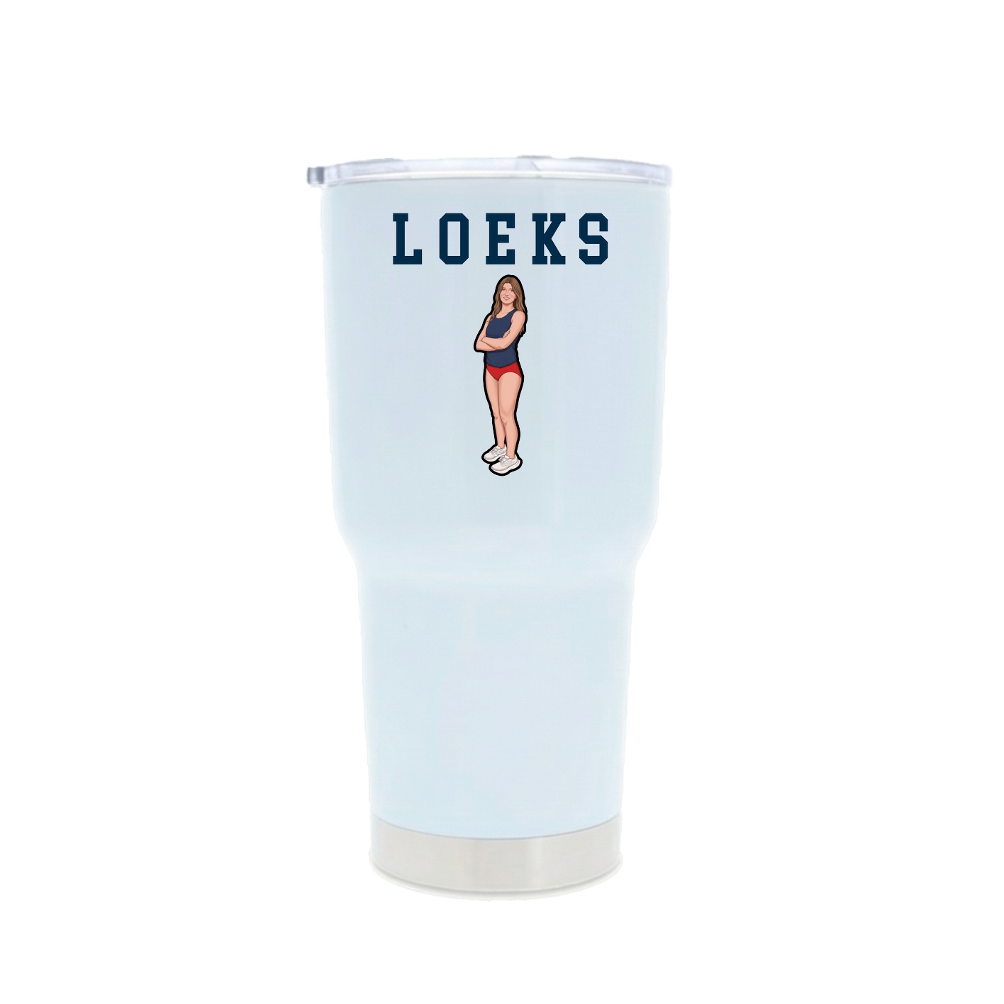 30oz Stainless Steel Tumbler — Shirsey in White