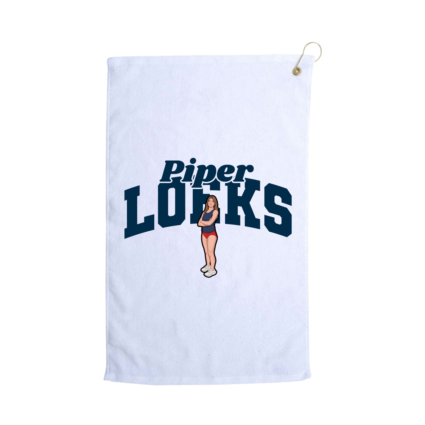 Golf Towel — Signature Arch in White
