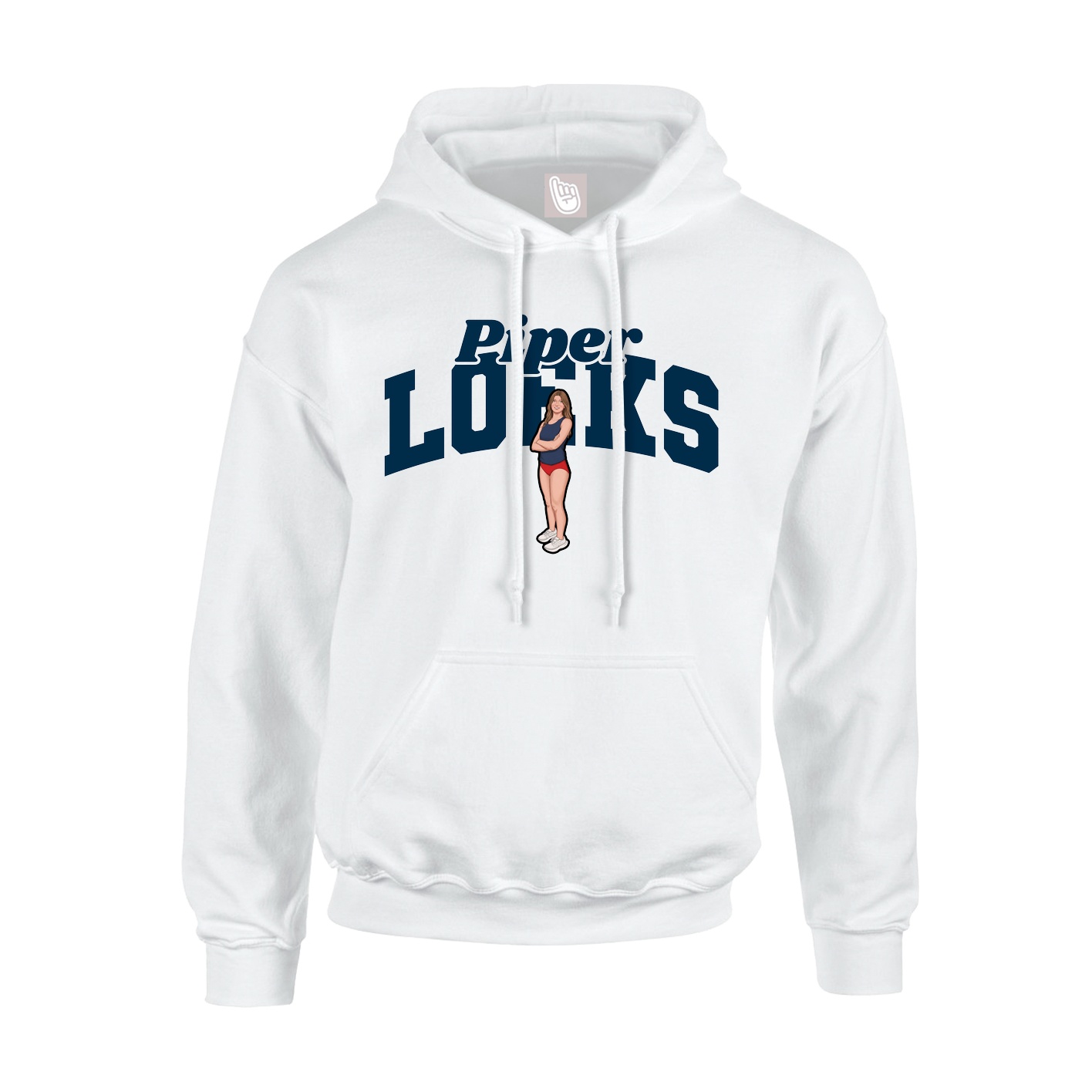 Youth Hoodie — Signature Arch in White