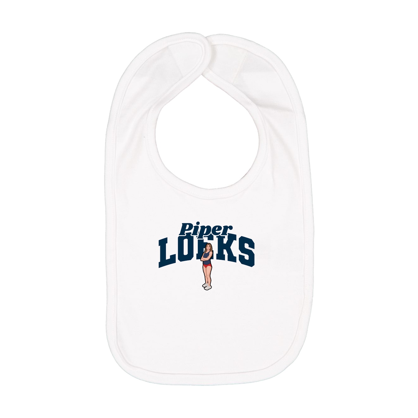Infant Bib — Signature Arch in White