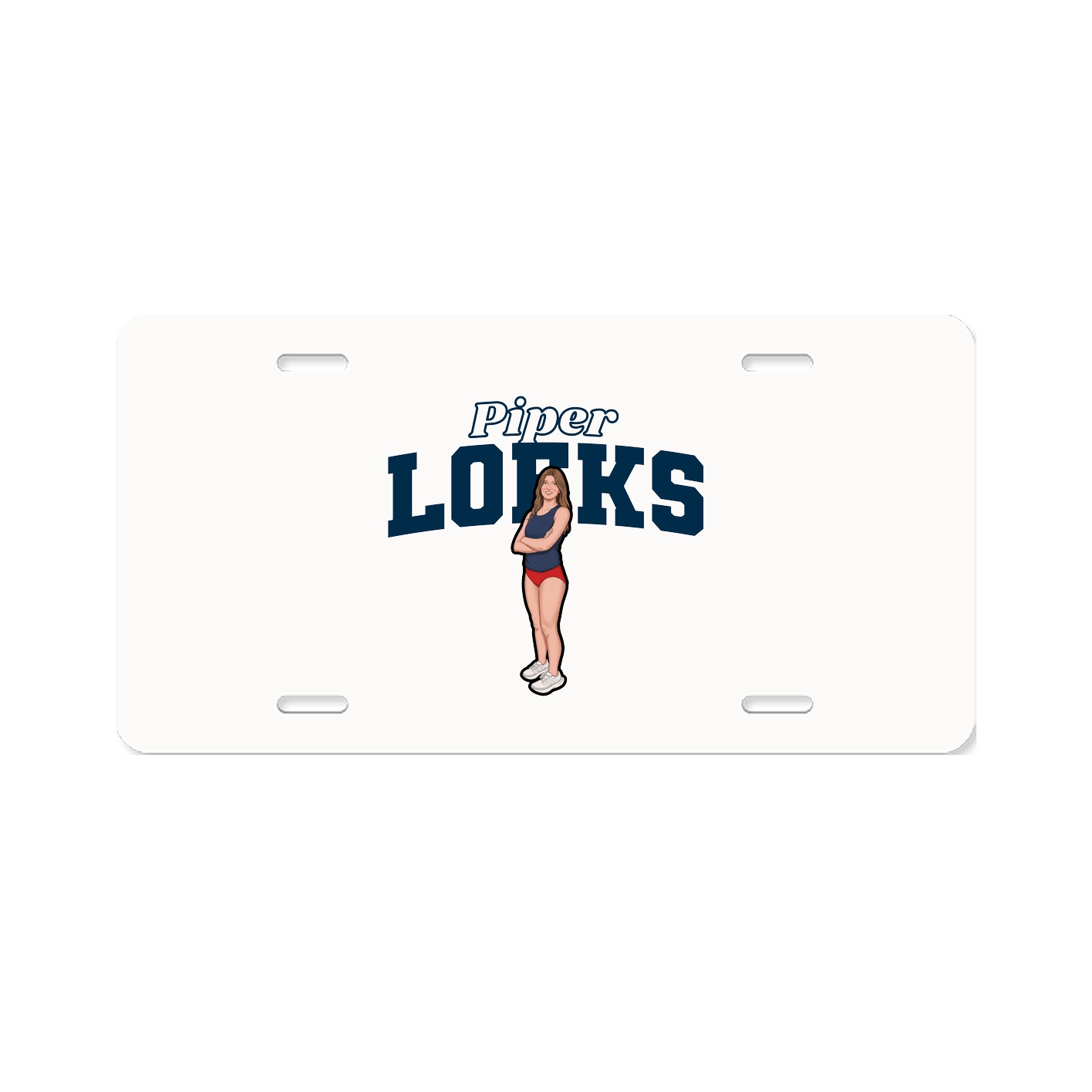 License Plate — Name Arch in Classic