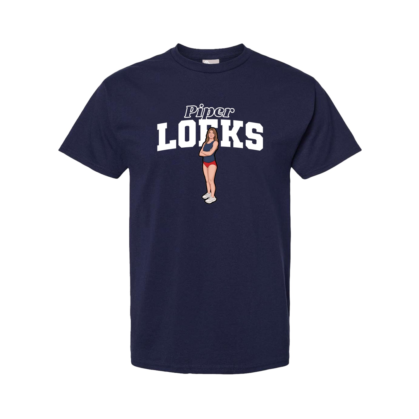 Youth Tee — Name Arch in Navy