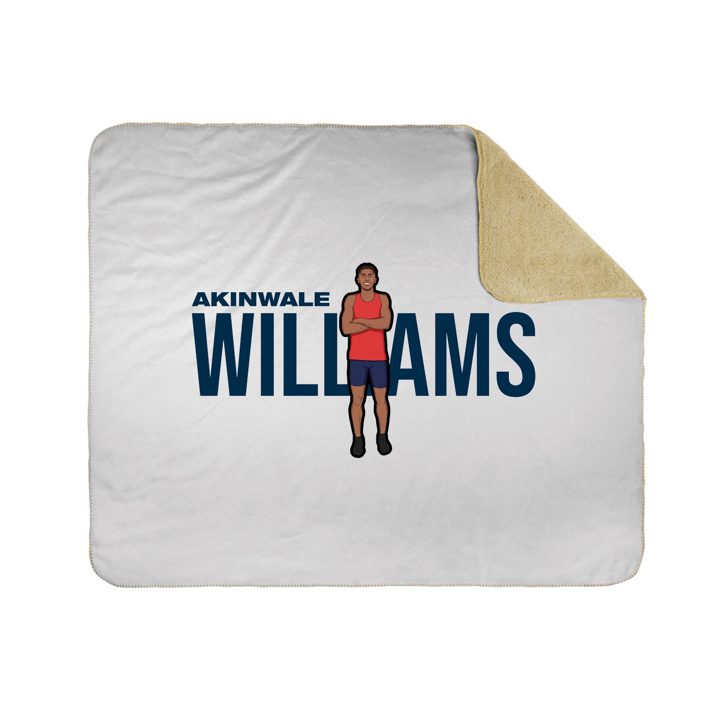 Throw Blanket — Player Name in White
