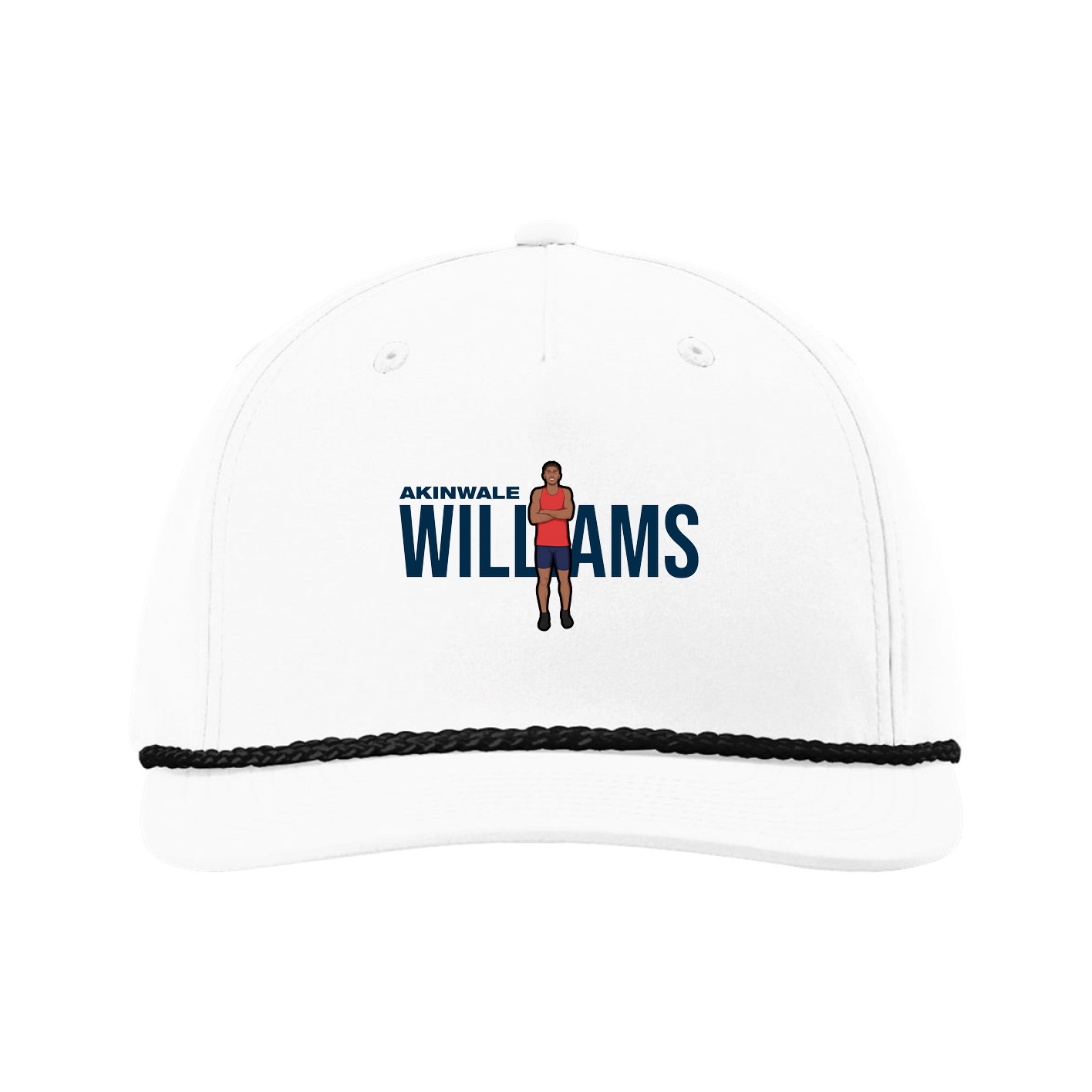 Five-Panel Classic Rope Cap — Player Name in White
