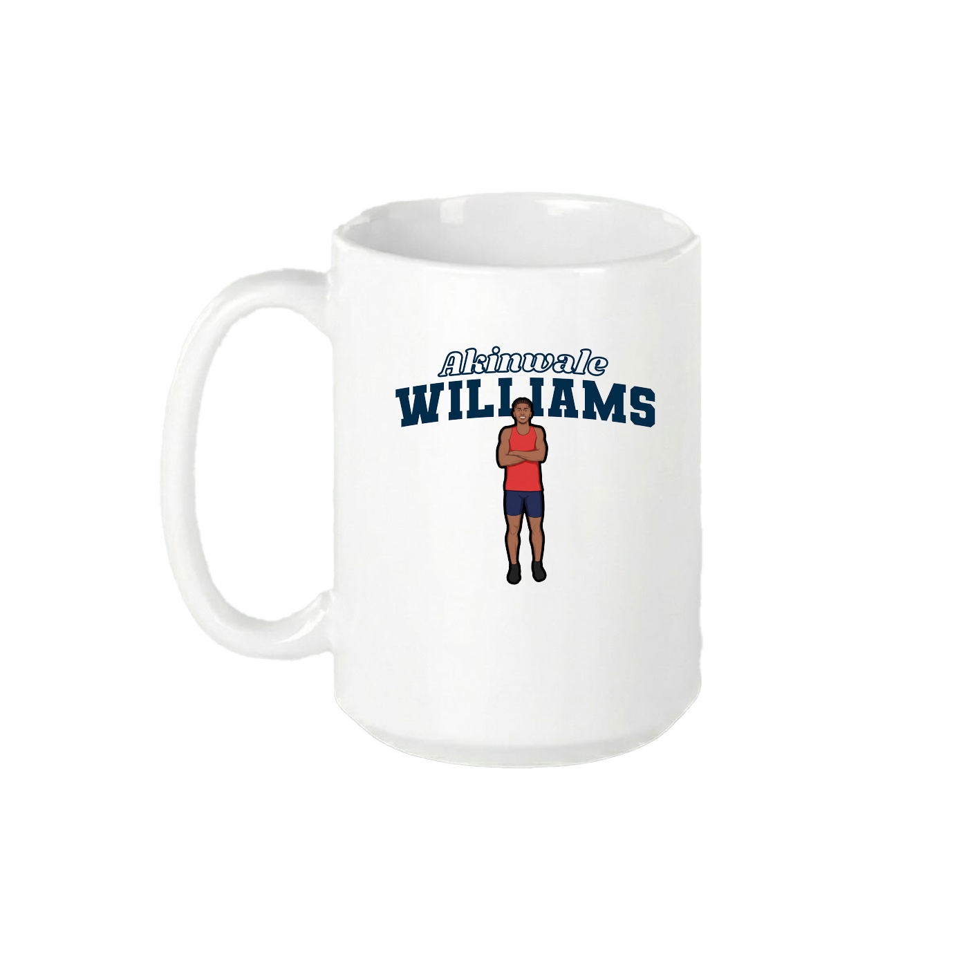 15oz Coffee Mug — Name Arch in White