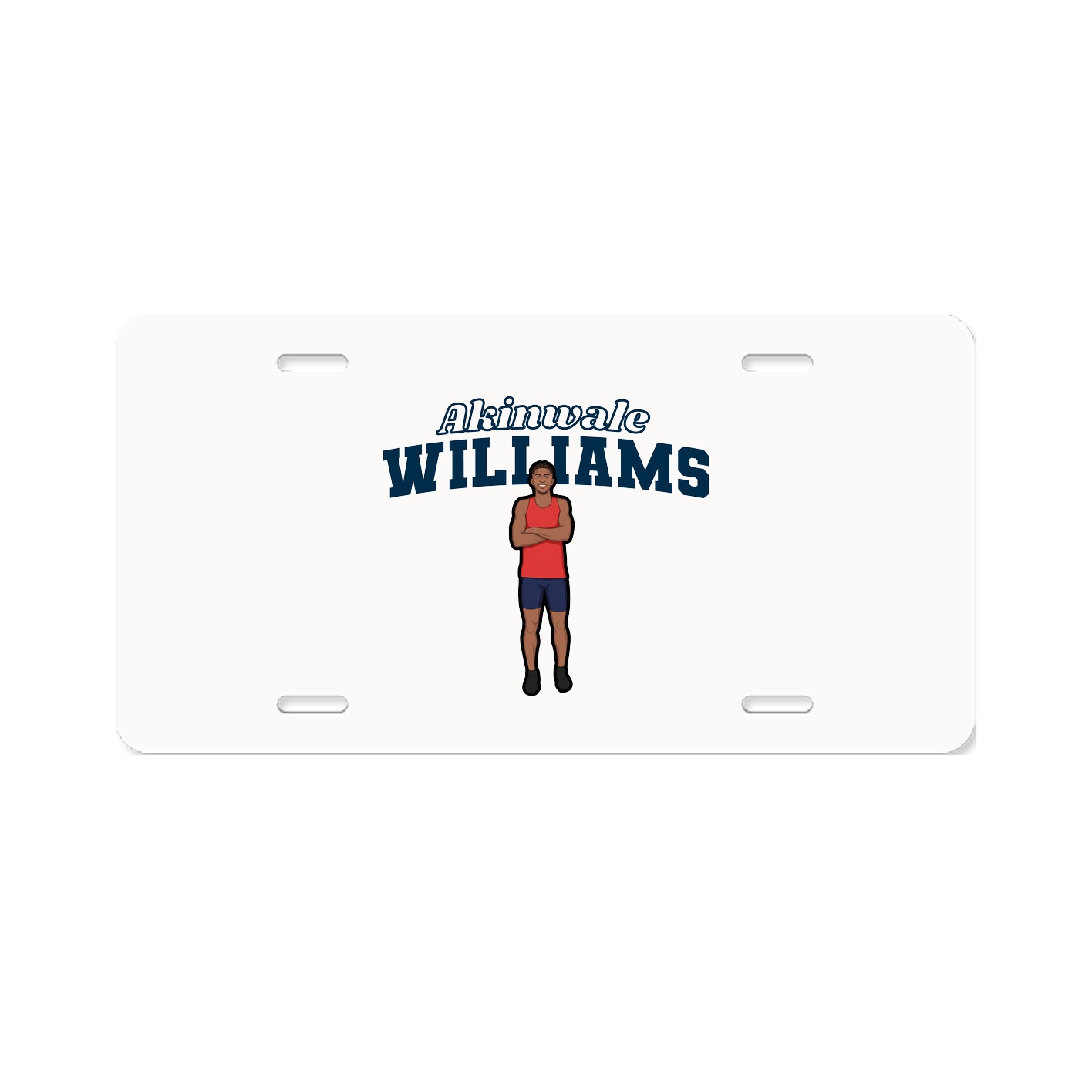 License Plate — Name Arch in Classic
