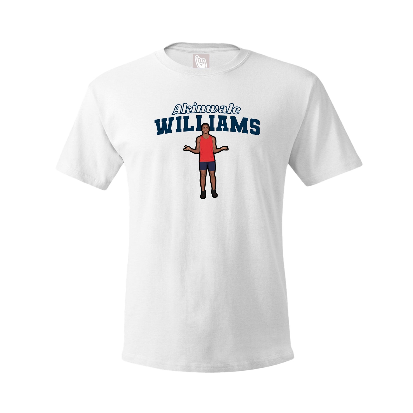 Youth Tee — Name Arch in White