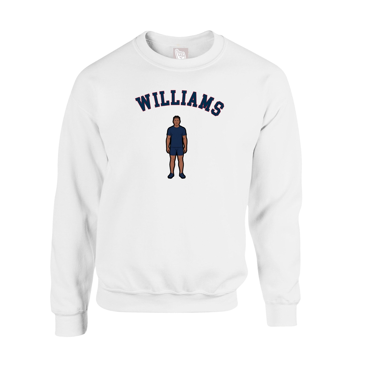 Fleece Crew — Shirsey Arch in White