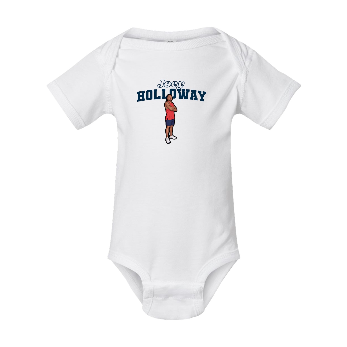 Baby Onesie — Name Arch in White