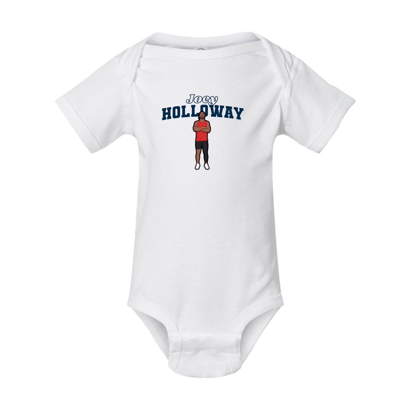 Baby Onesie — Name Arch in White