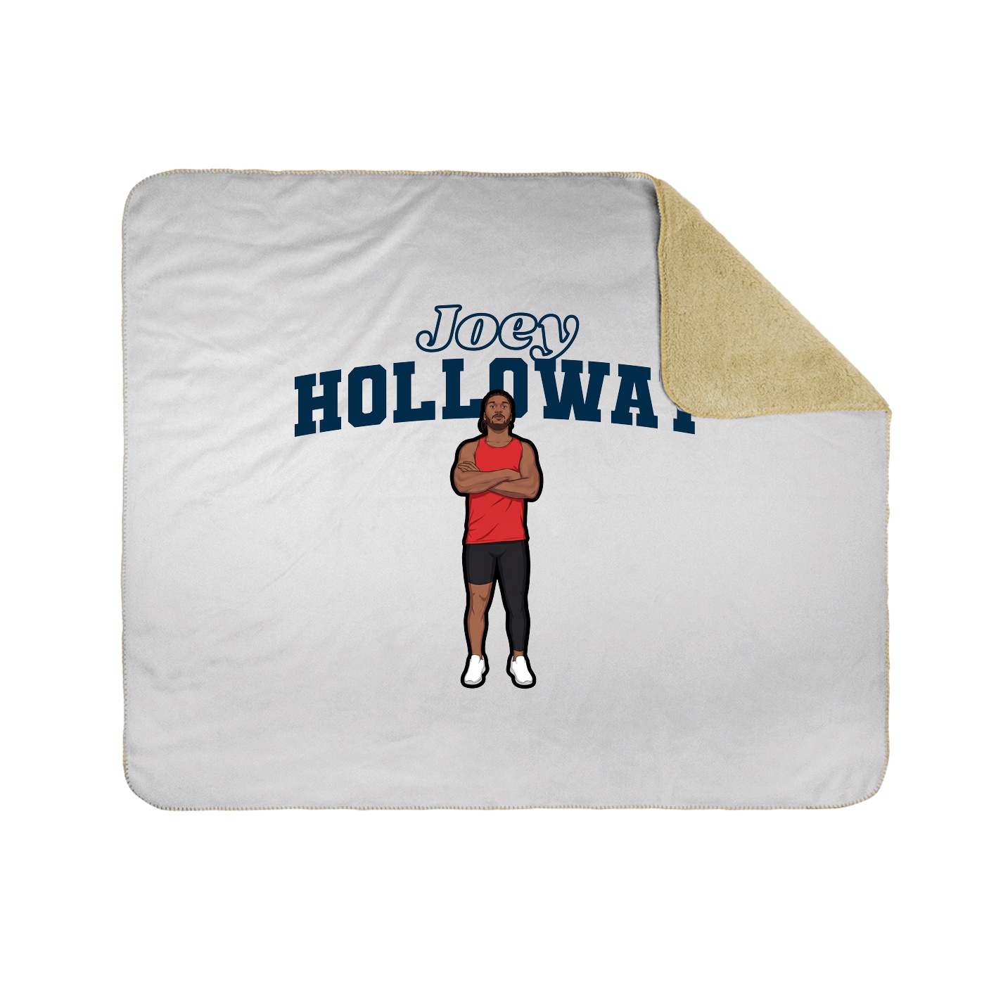 Throw Blanket — Name Arch in White
