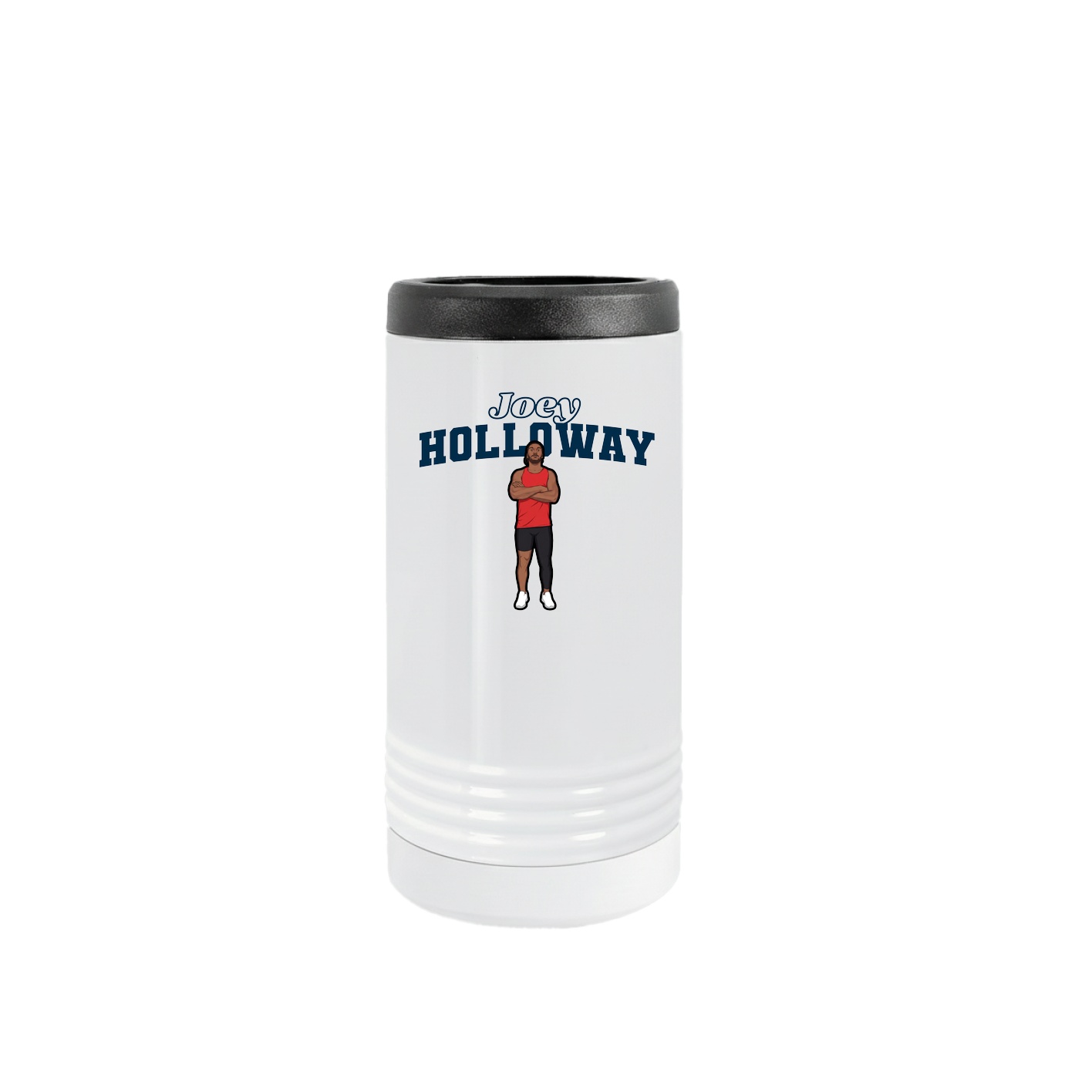 Slim Beverage Holder — Name Arch in White