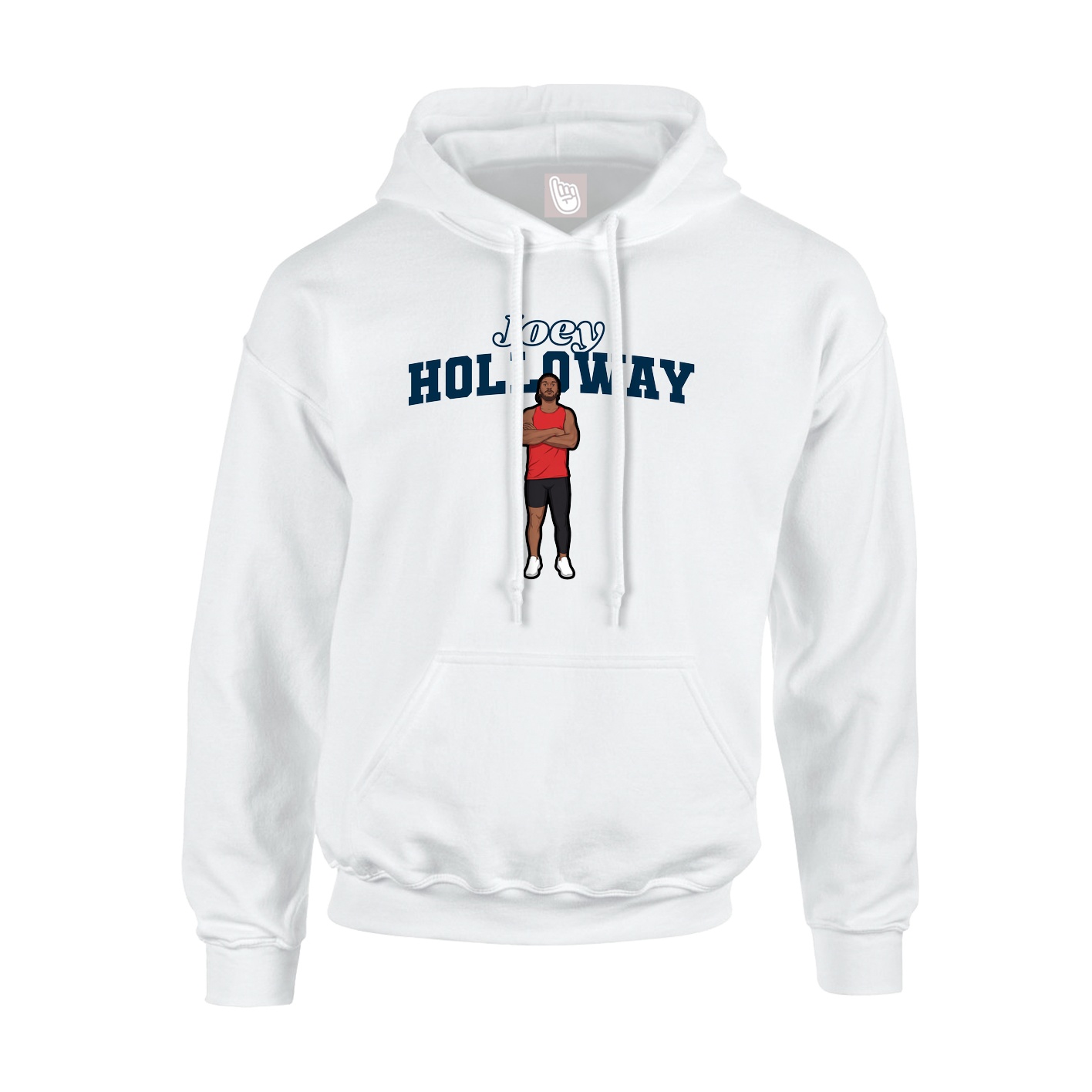 Hoodie — Name Arch in White