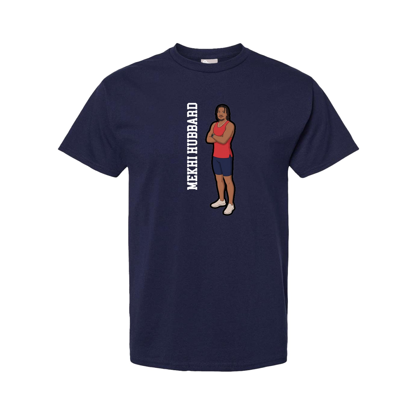Tee — Name Vertical in Navy