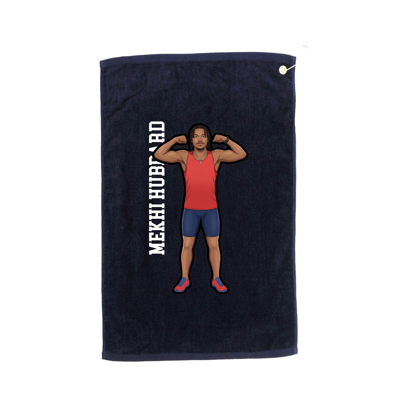 Golf Towel — Name Vertical in Navy