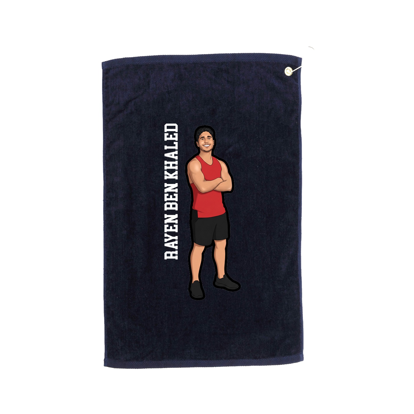 Golf Towel — Name Vertical in Navy