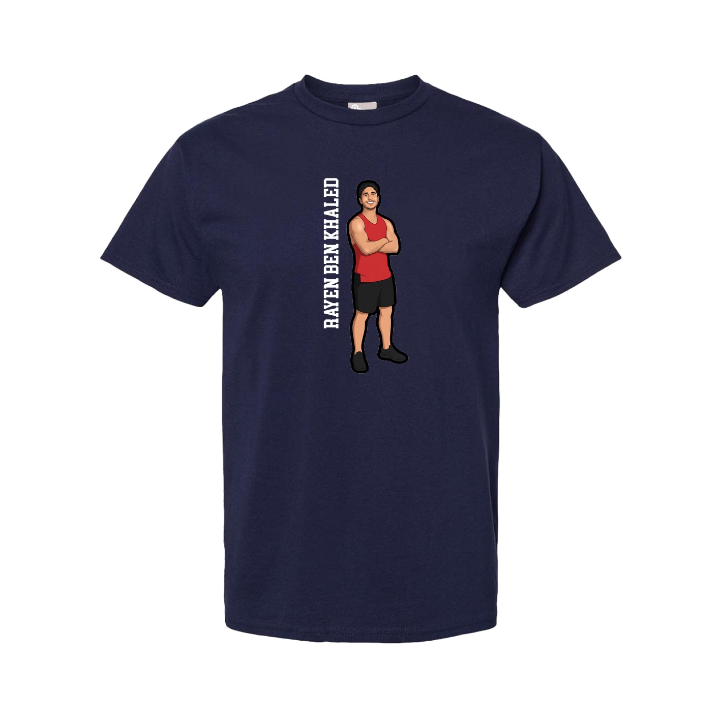 Tee — Name Vertical in Navy
