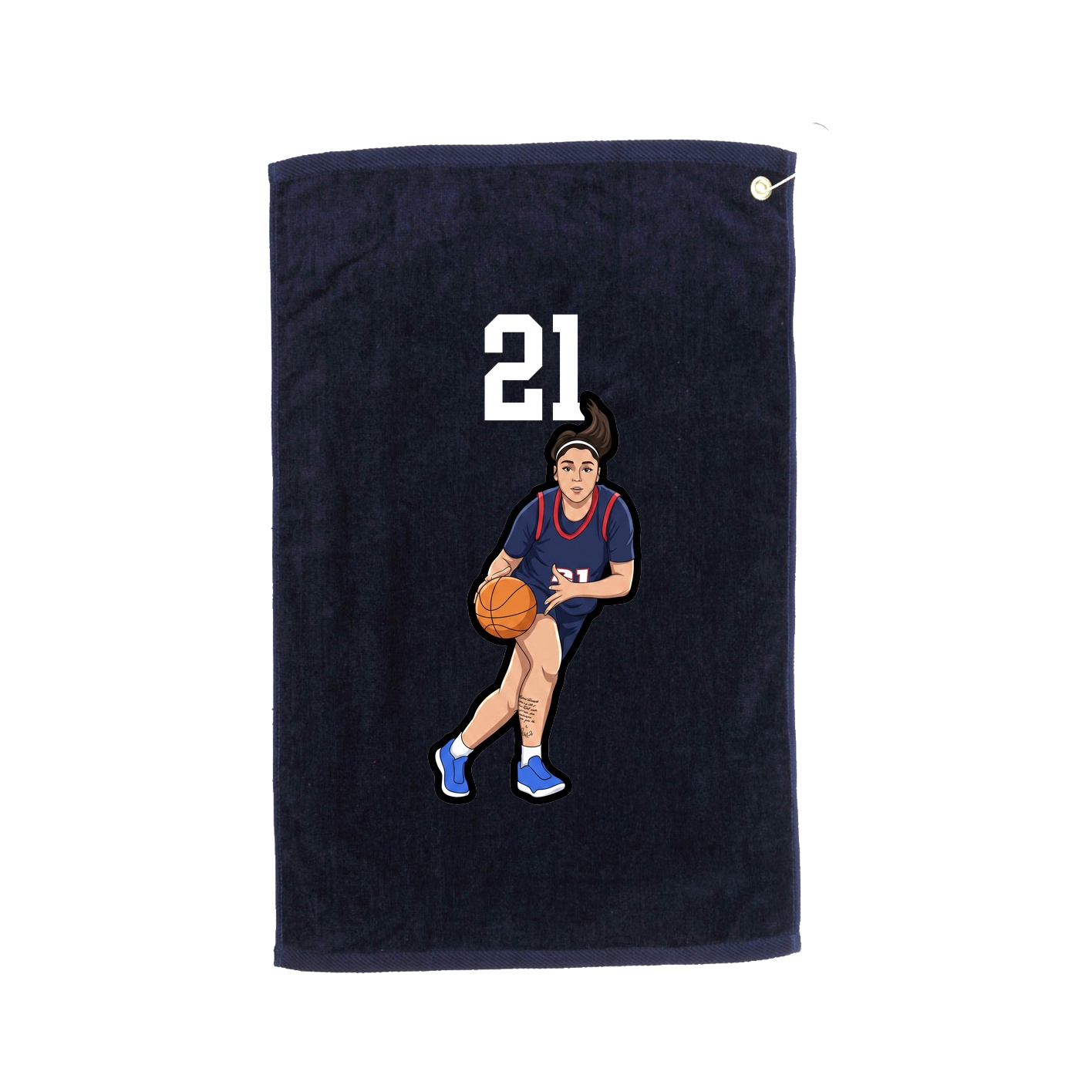 Golf Towel — Number Top in Navy
