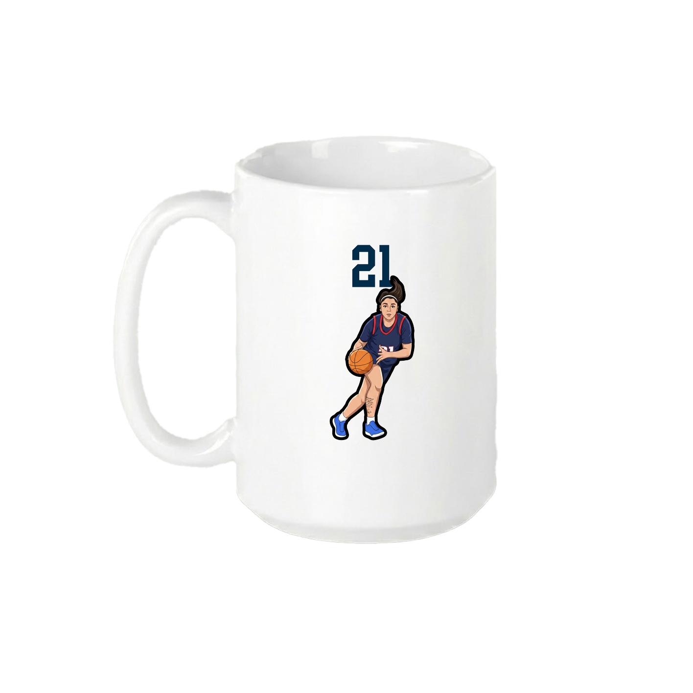 15oz Coffee Mug — Number Top in White