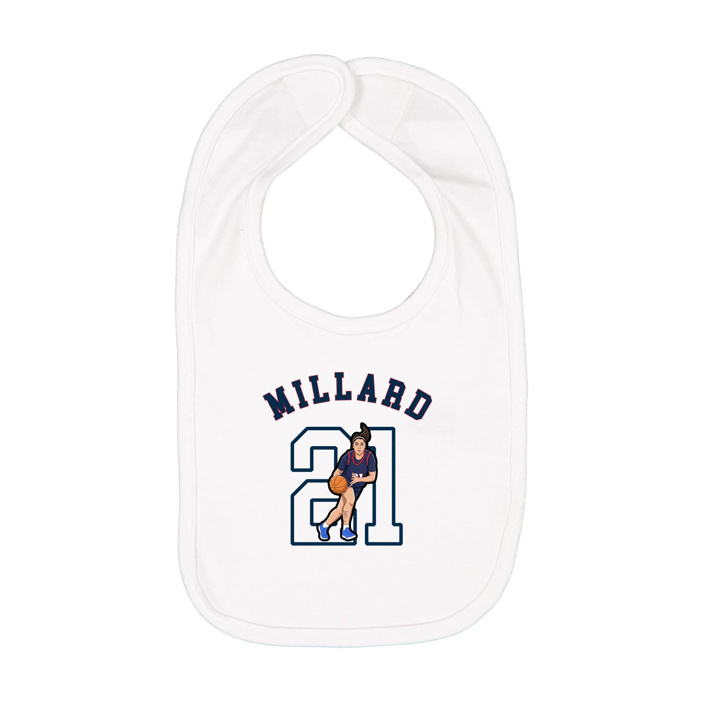 Infant Bib — Shirsey Arch in White