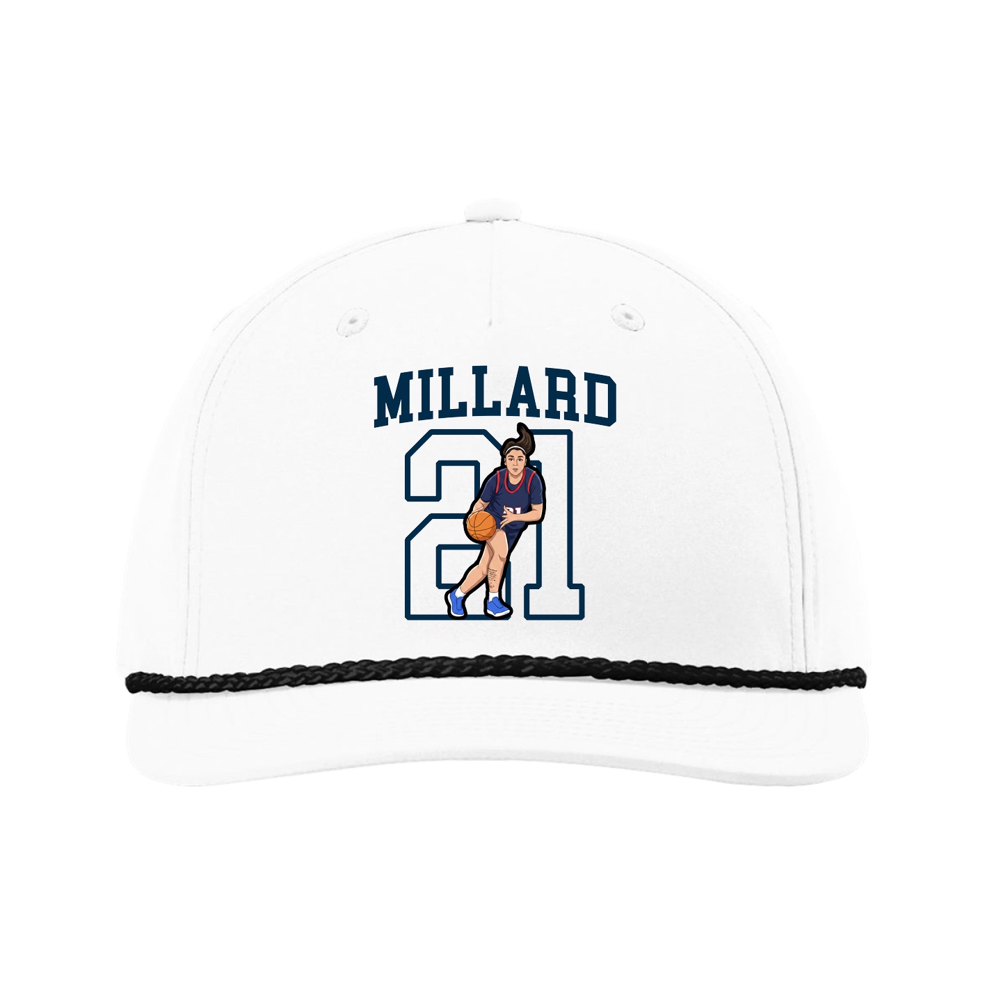 Five-Panel Classic Rope Cap — Shirsey in White