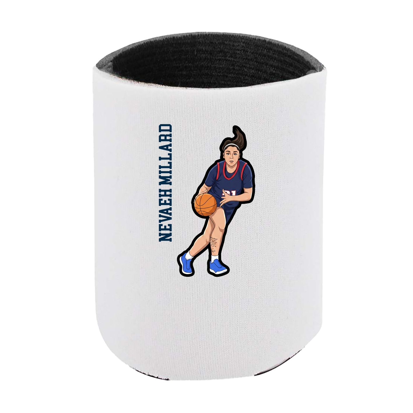 Can Holder — Name Vertical in White