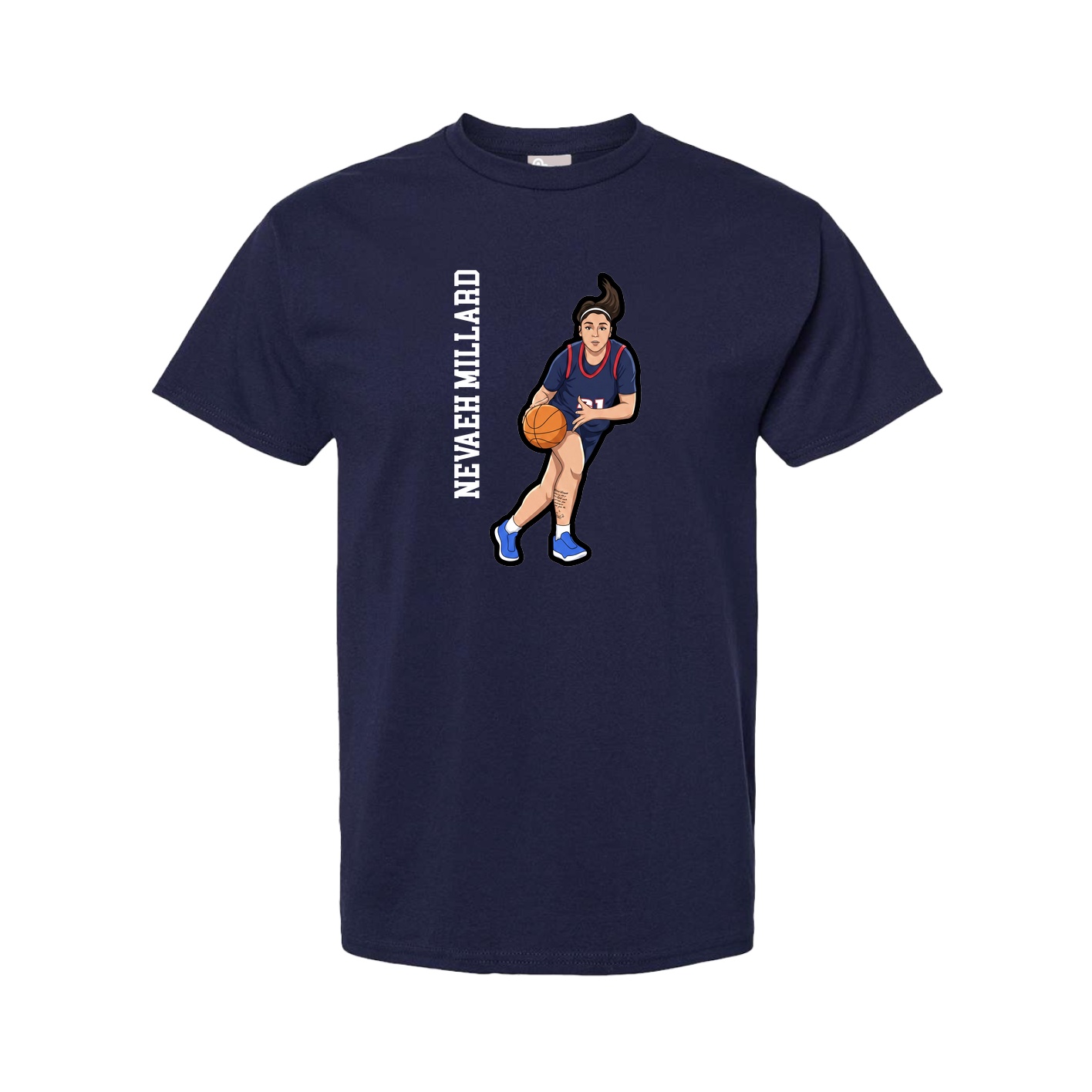 Youth Tee — Name Vertical in Navy