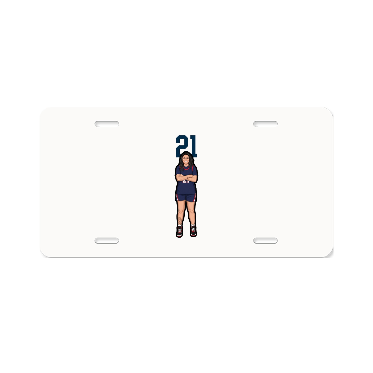 License Plate — Number Top in Classic