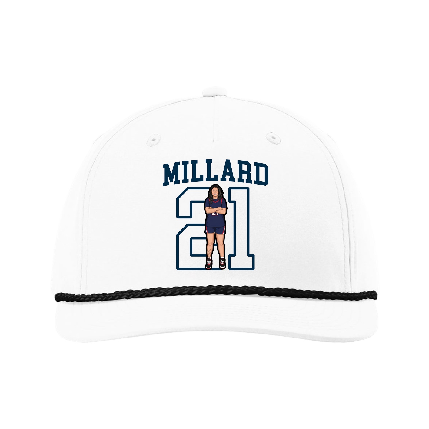 Five-Panel Classic Rope Cap — Shirsey in White