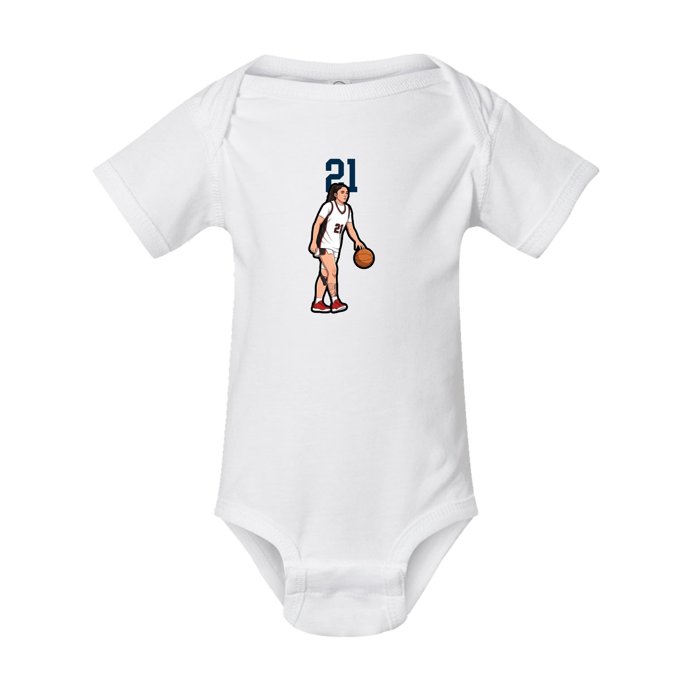 Baby Onesie — Number Top in White