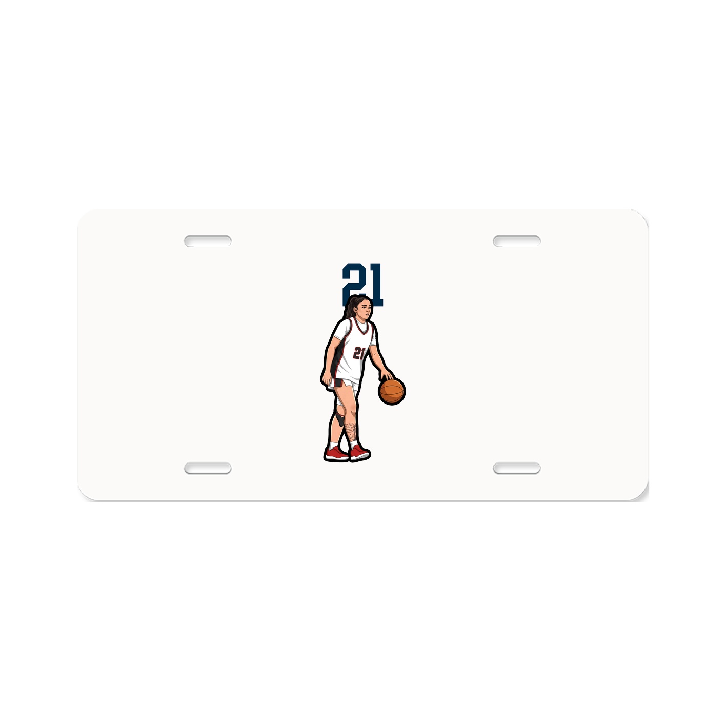 License Plate — Number Top in Classic