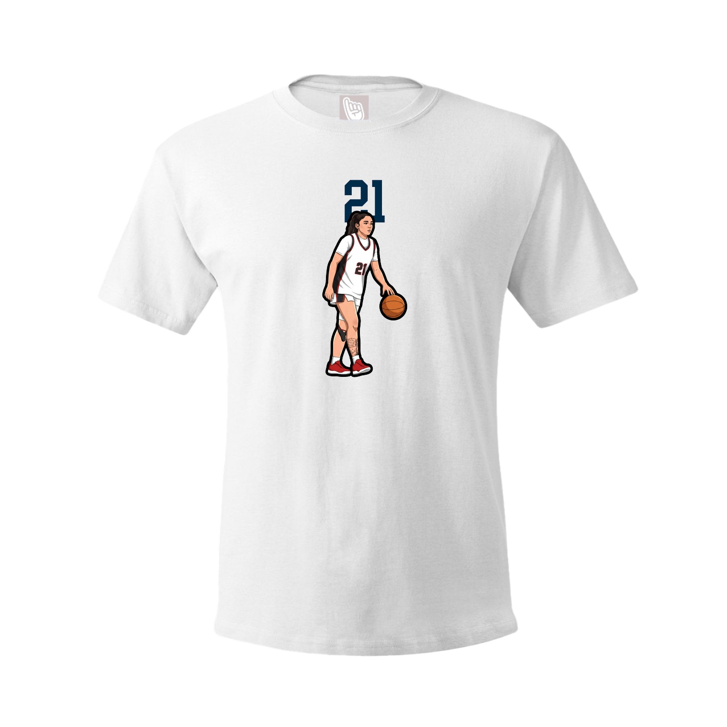 Tee — Number Top in White