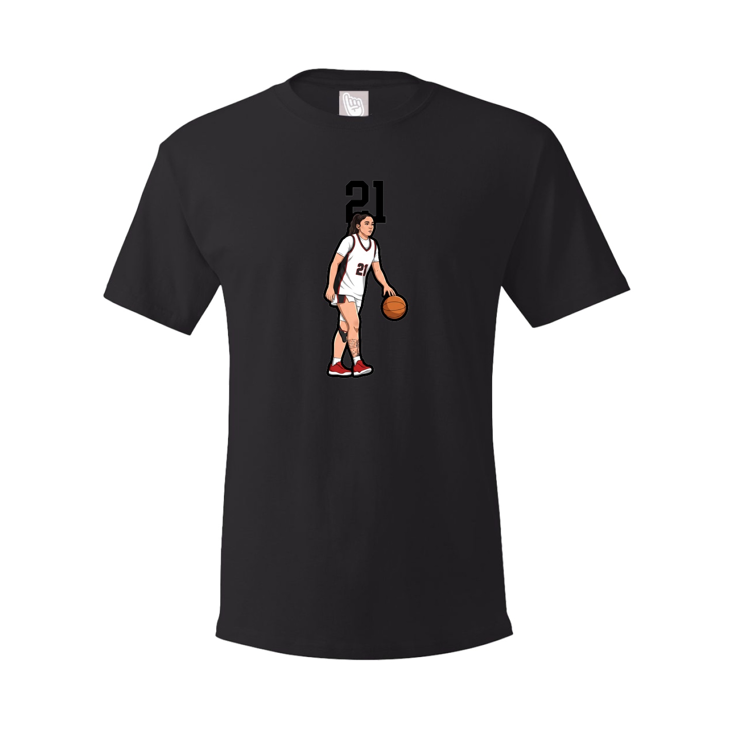 Youth Tee — Number Top in Black