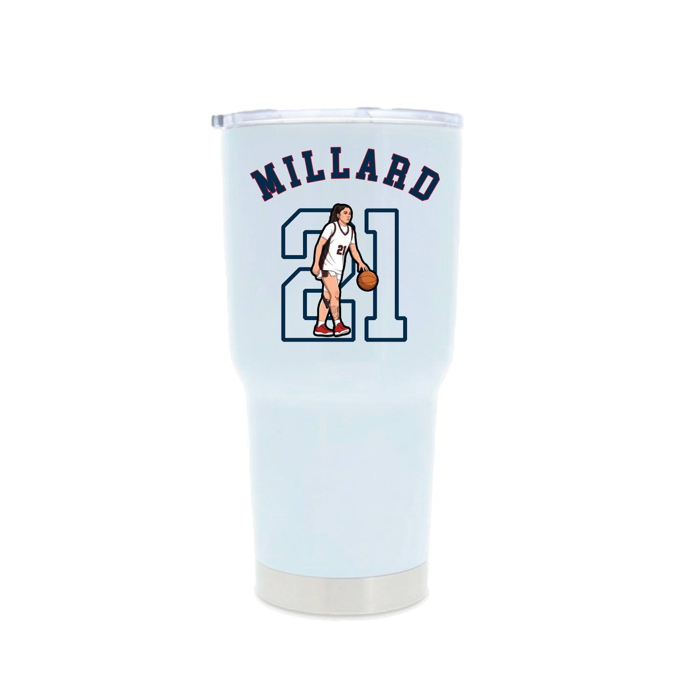 30oz Stainless Steel Tumbler — Shirsey Arch in White