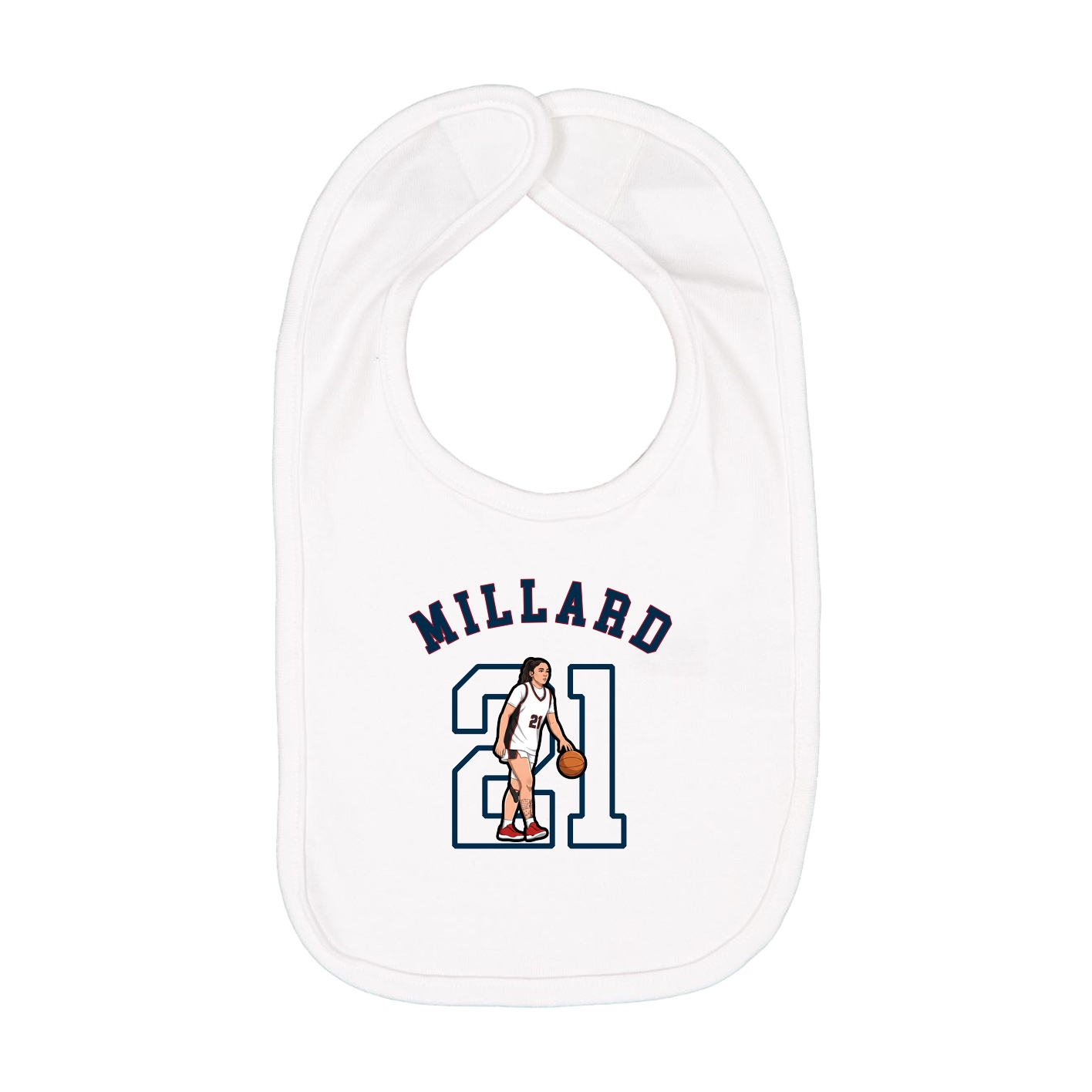 Infant Bib — Shirsey Arch in White