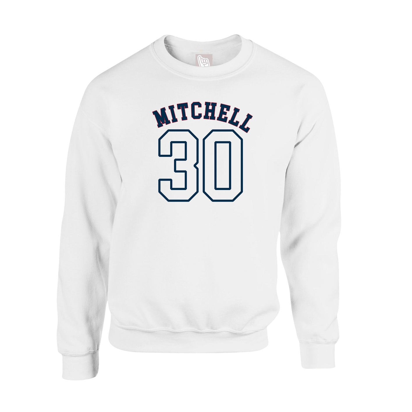 Fleece Crew — Shirsey Arch in White