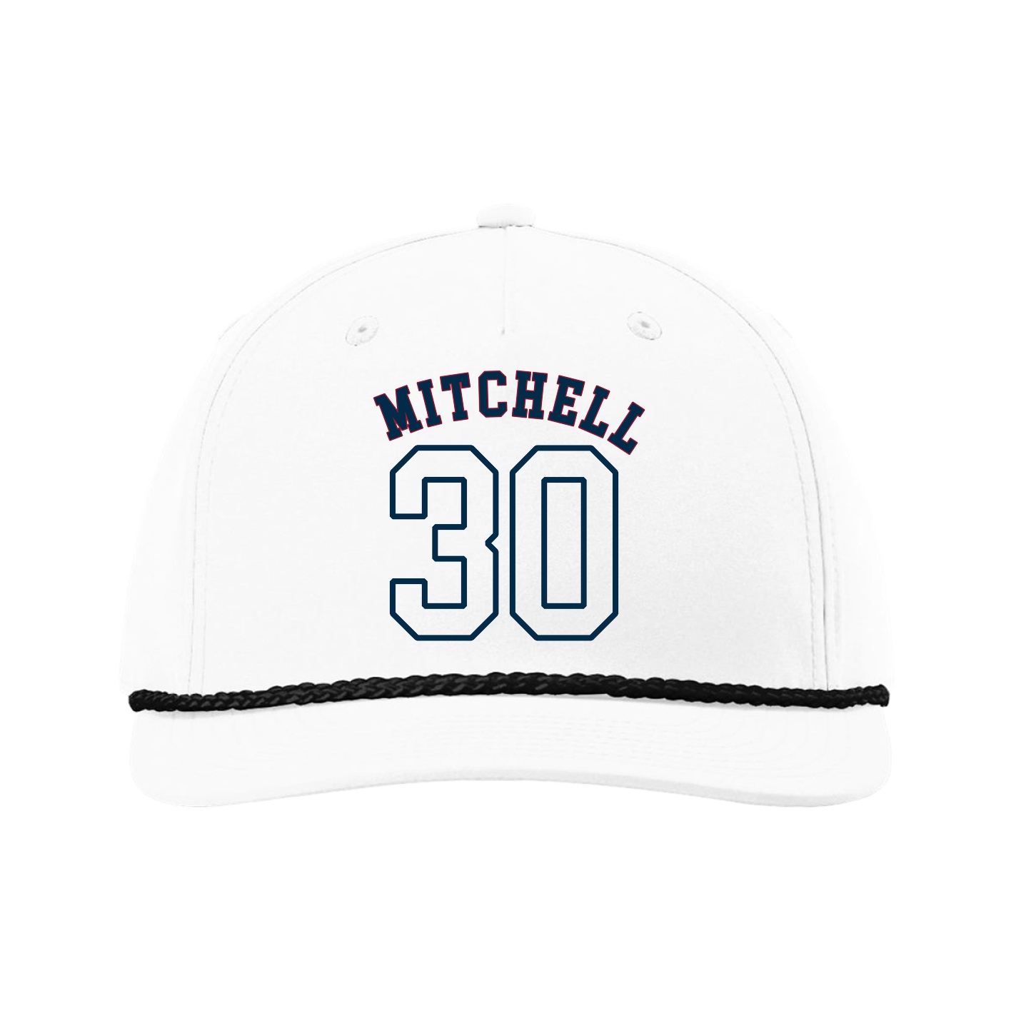 Five-Panel Classic Rope Cap — Shirsey Arch in White