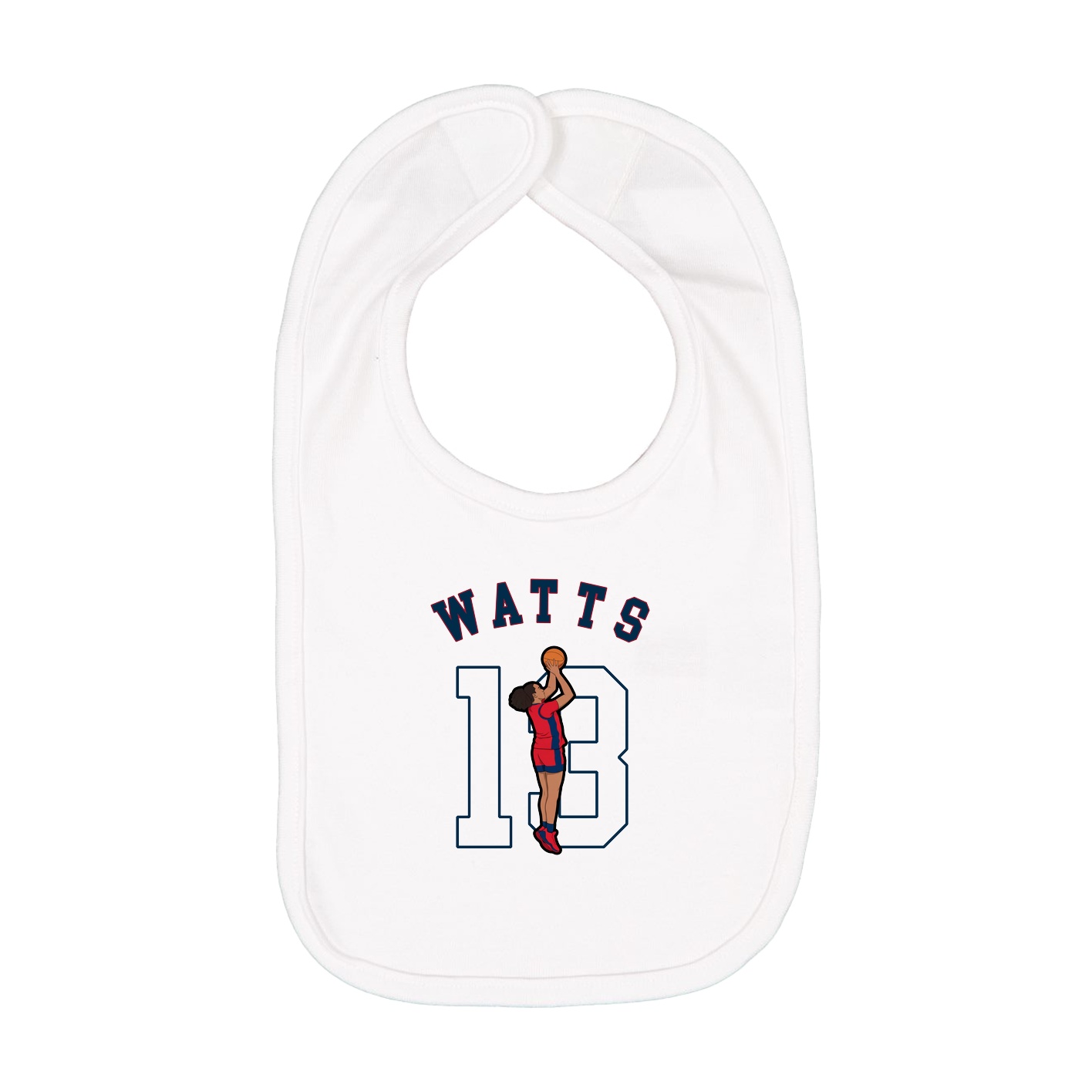 Infant Bib — Shirsey Arch in White