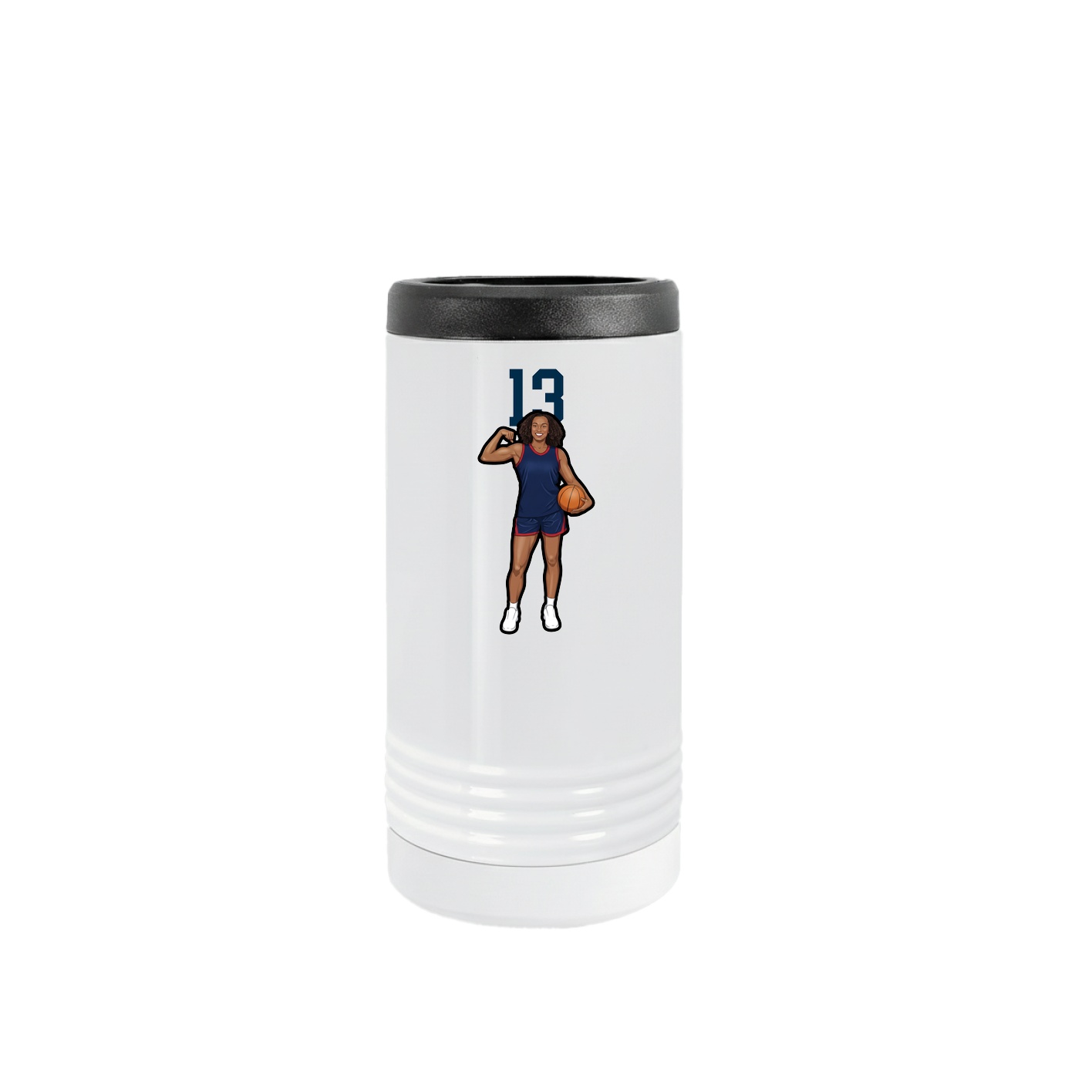 Slim Beverage Holder — Number Top in White