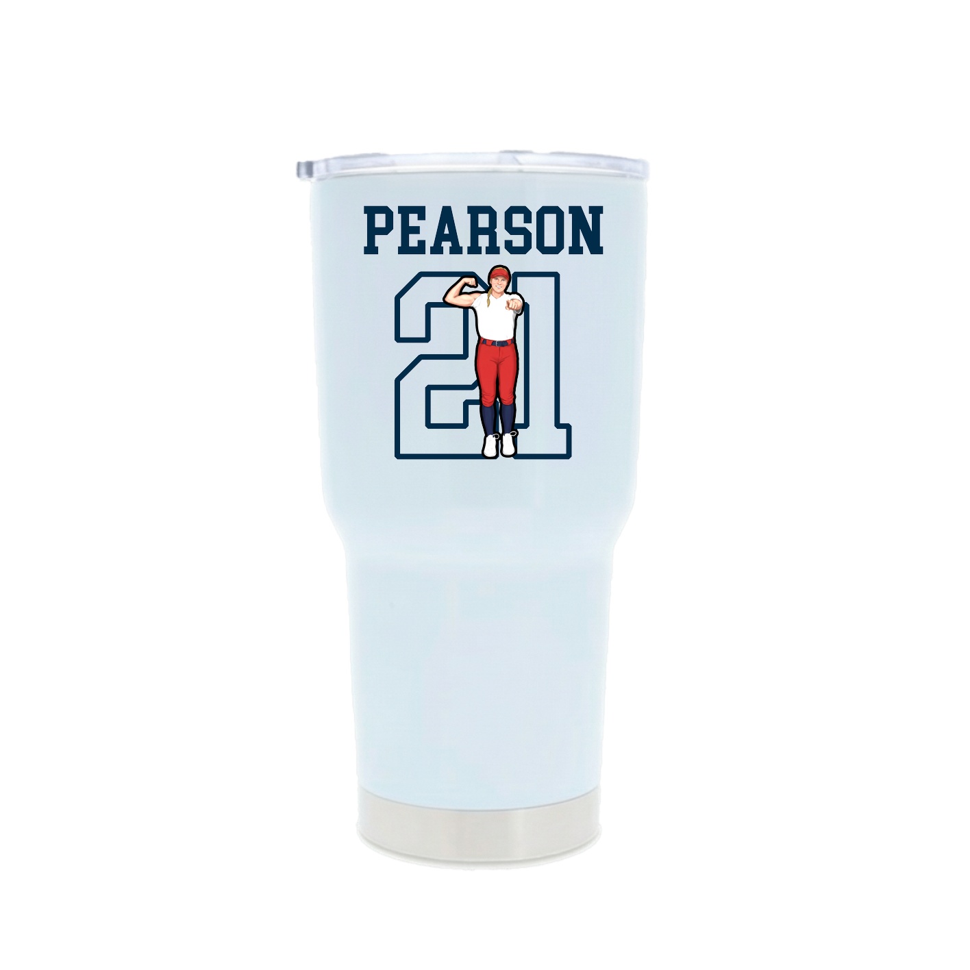 30oz Stainless Steel Tumbler — Shirsey in White