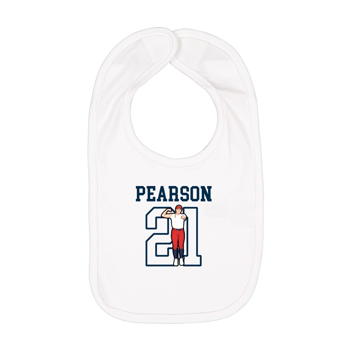 Infant Bib — Shirsey in White